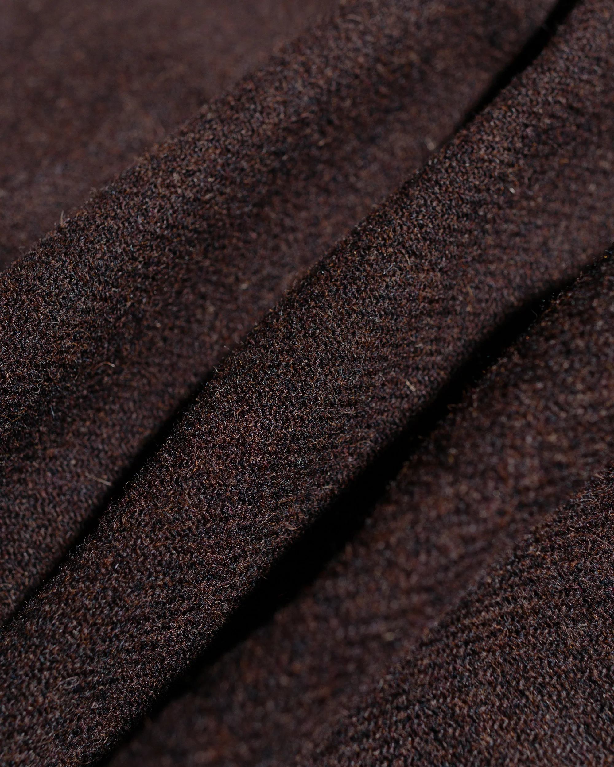 Sage de Cret Harris Tweed Ulster Collar Long Coat Dark Brown - Image 6