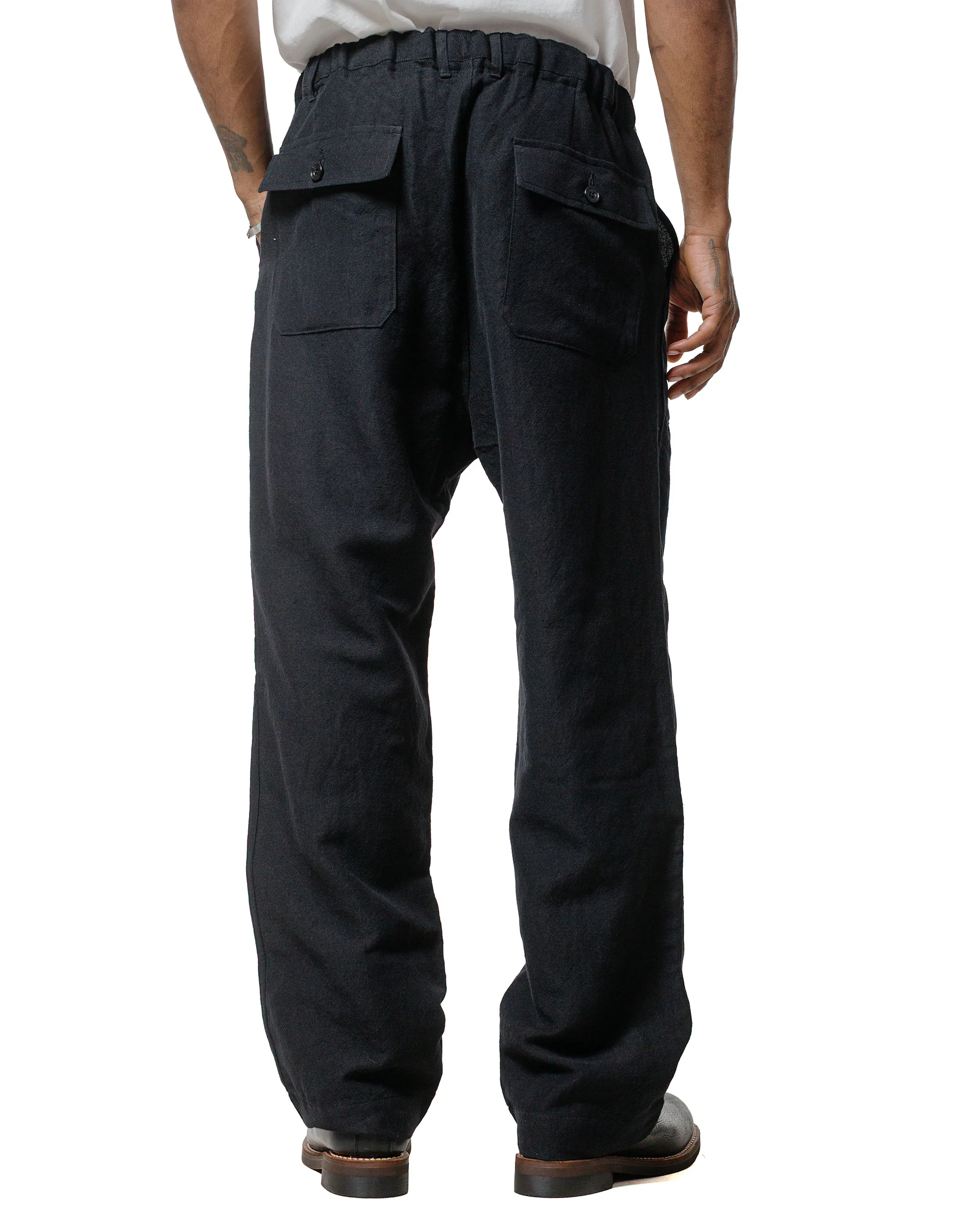 Sage de Cret Serge Wide Baker Pants Black - Image 3