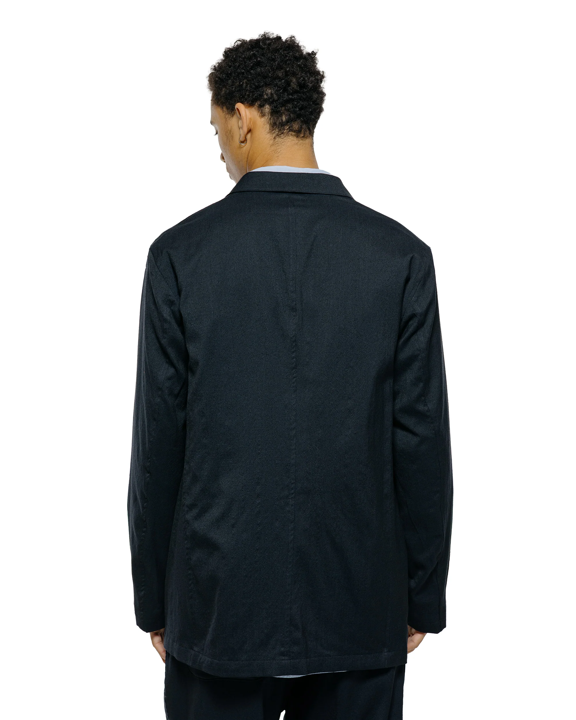 Sage de Cret WO/SI Tumble Washed Peaked Lapel Jacket Navy - Image 3