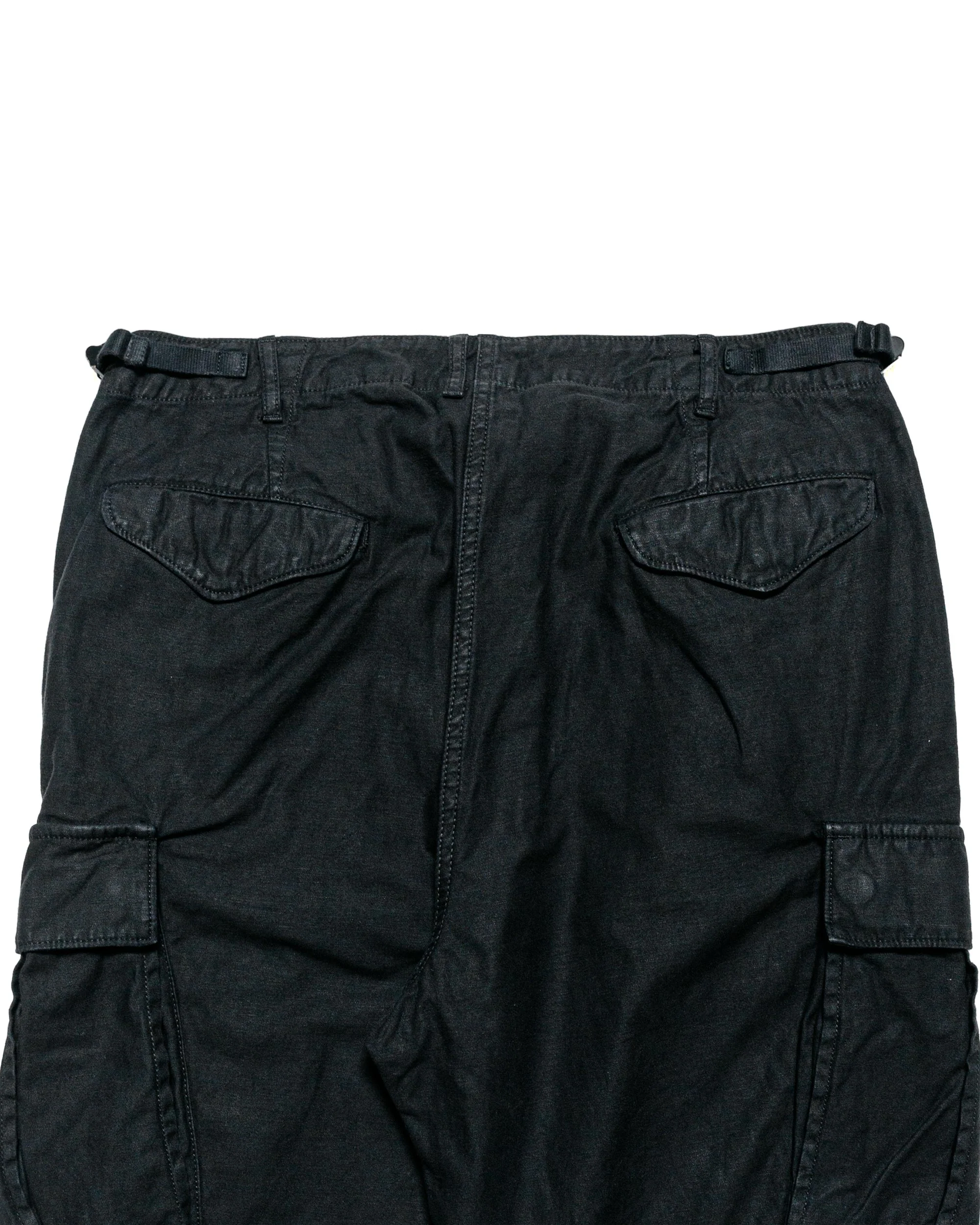 Sage de Cret Lost & Found Cotton/Linen Back Satin Cargo Trouser Black - Image 5