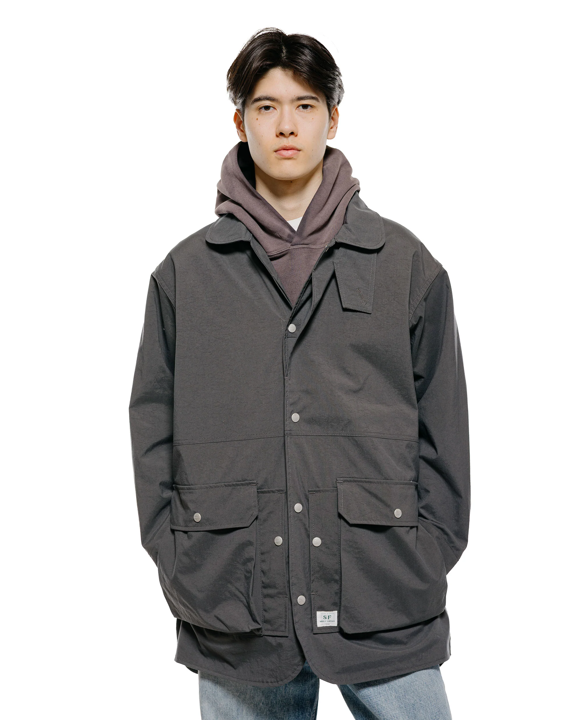 Sassafras Cultivator Coat Nylon Charcoal - Image 2