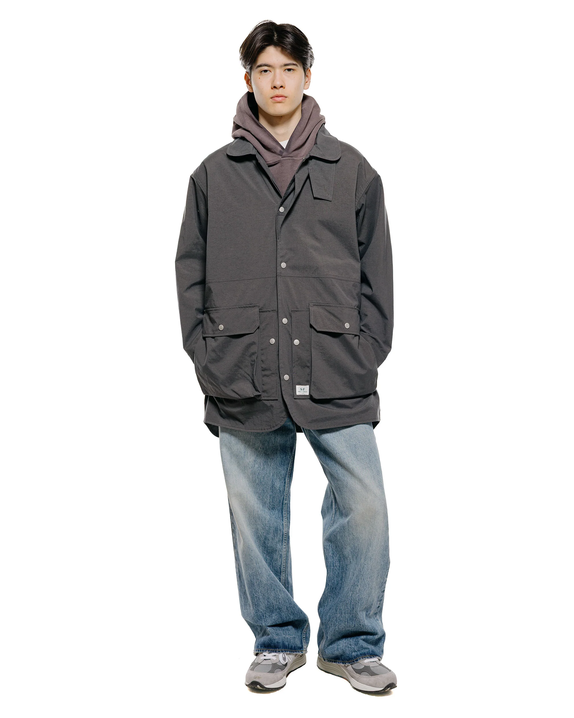 Sassafras Cultivator Coat Nylon Charcoal - Image 4