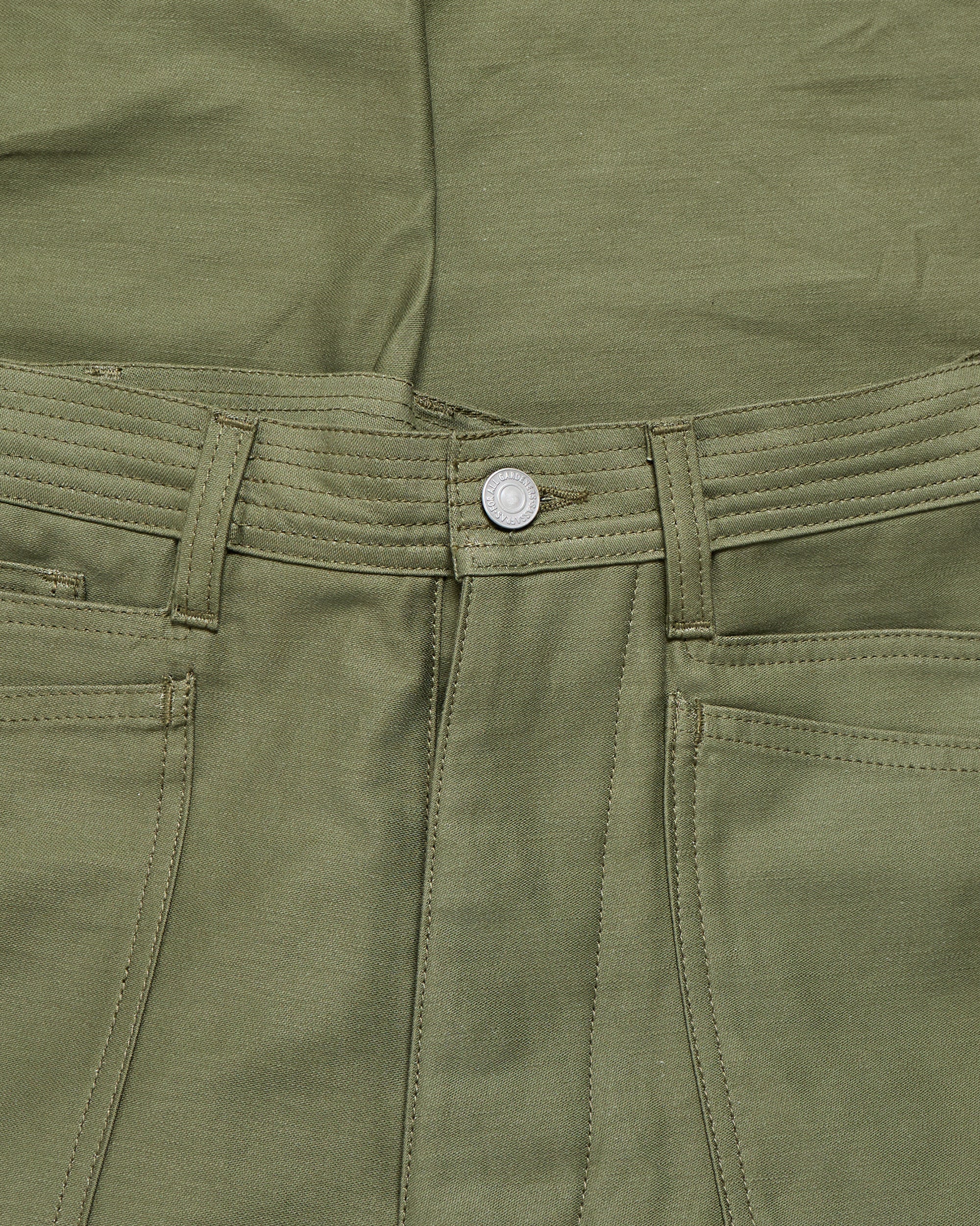 Sassafras D Scoop Pants Back Satin Olive - Image 5