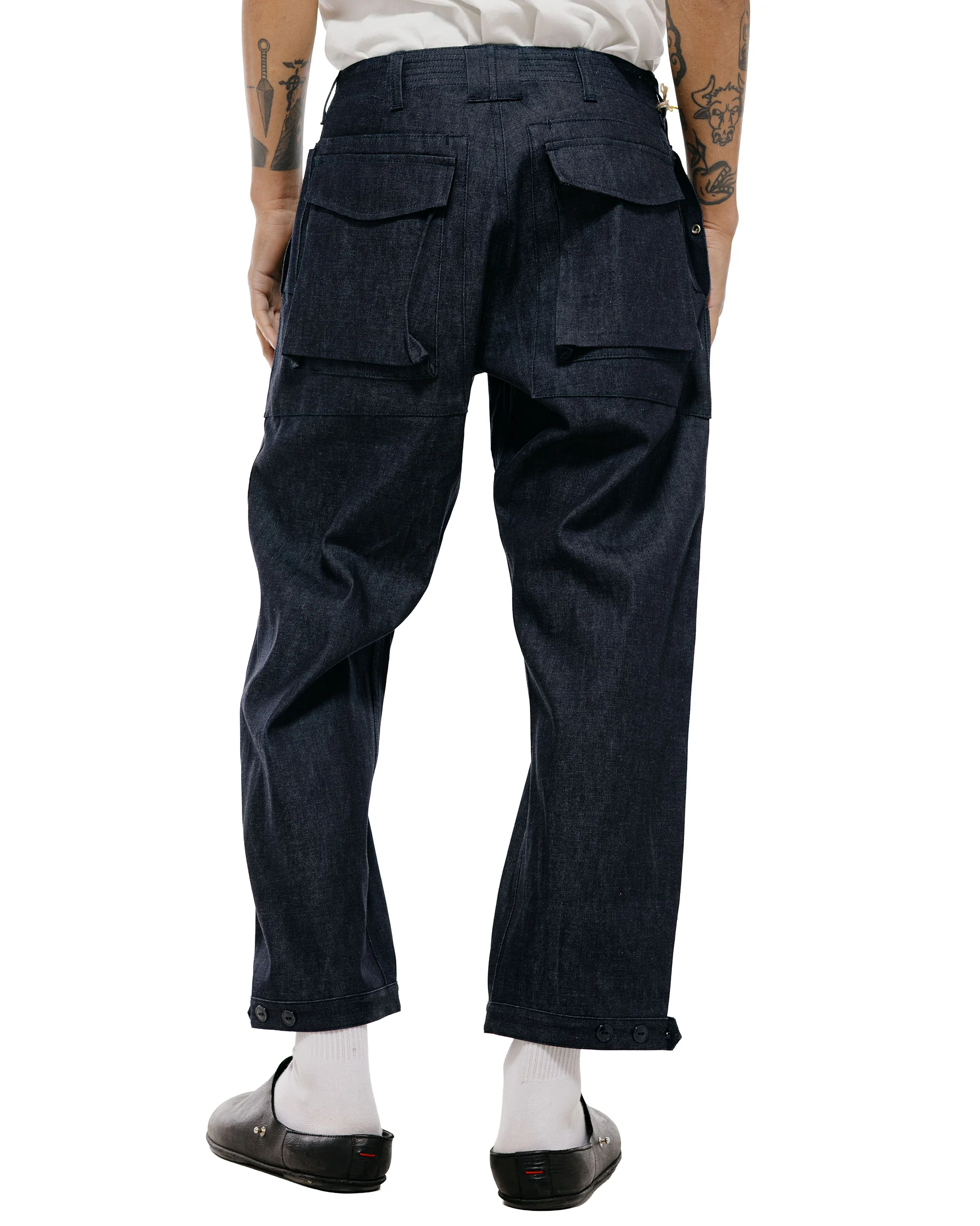 Sassafras Digs Crew Pants 4/5 8oz Denim Indigo - Image 4