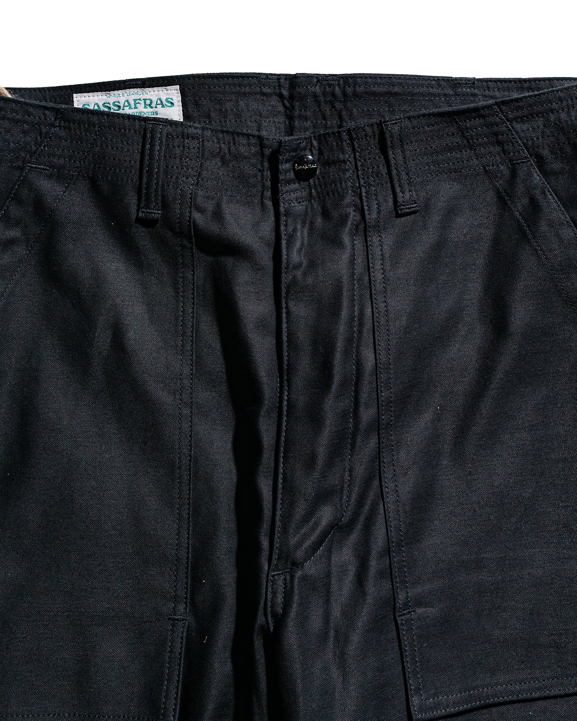 Sassafras F.S Cultivator Pants 1/2 Back Satin Black - Image 6