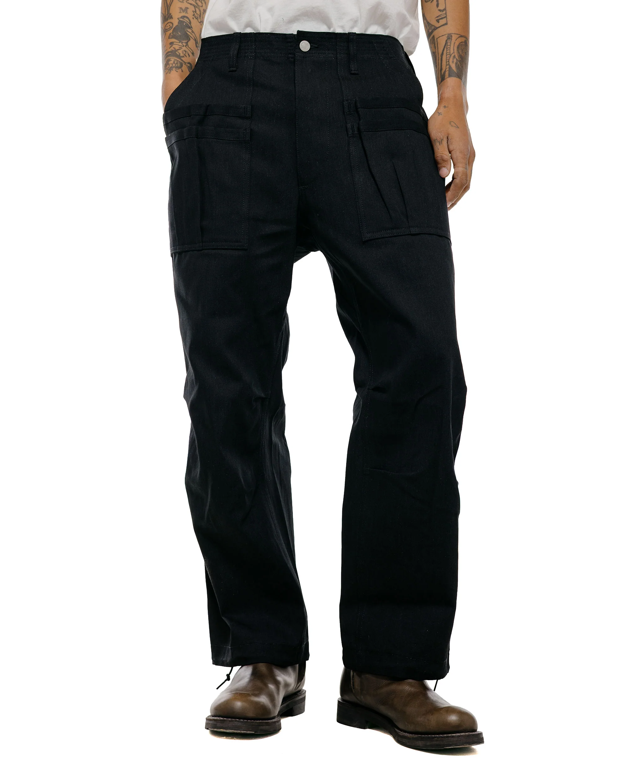 Sassafras Overgrown Fatigue Pants 8.5oz Work Denim Black - Image 2