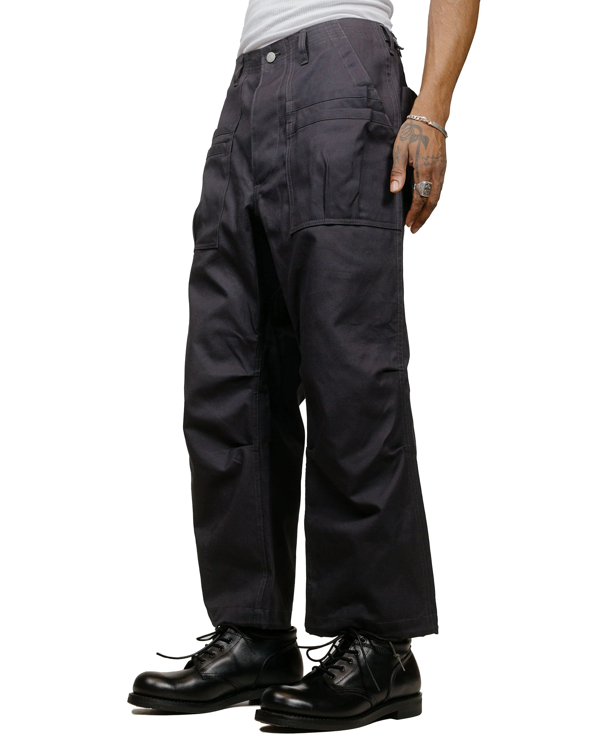 Sassafras Overgrown Fatigue Pants Duck Charcoal - Image 2