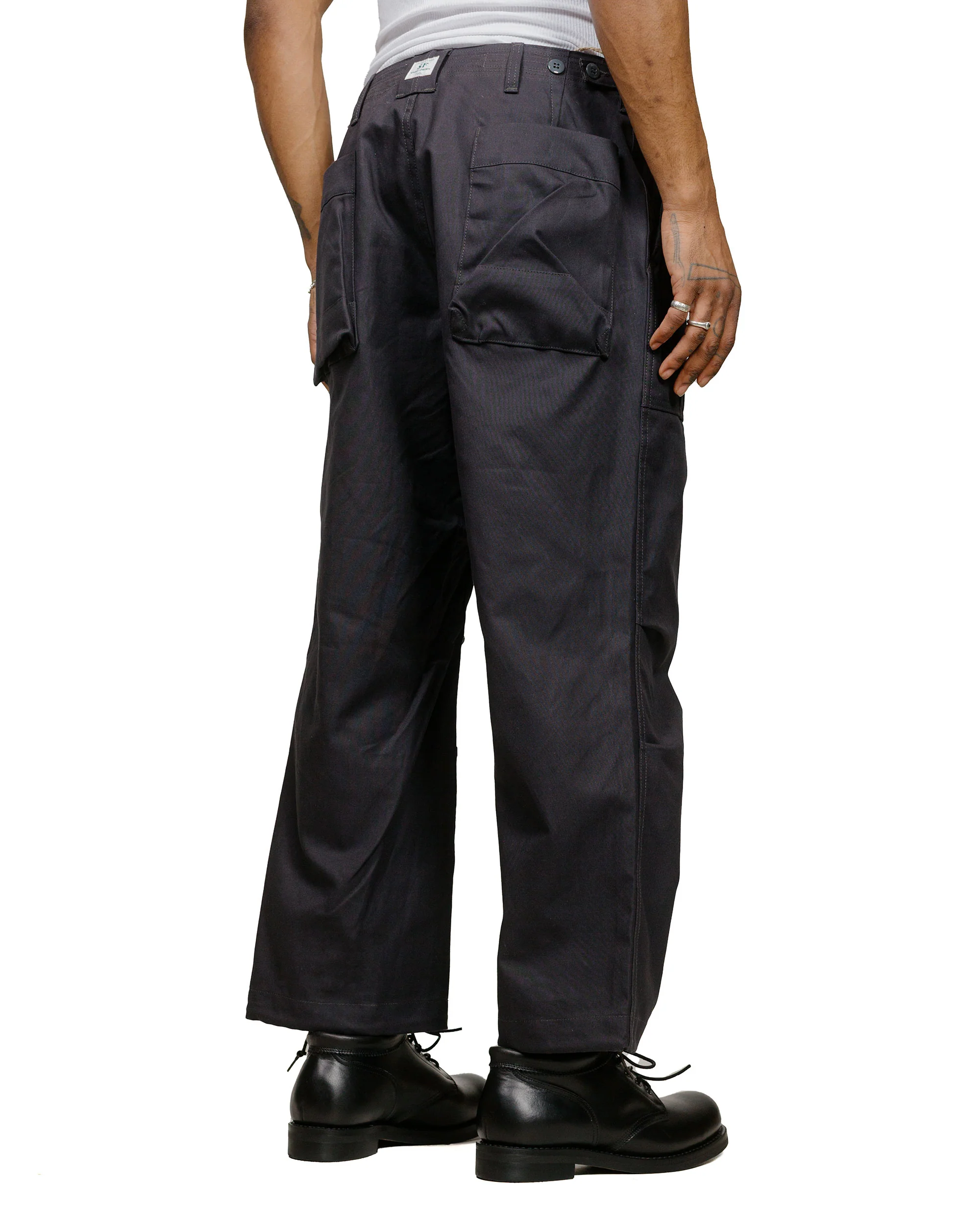 Sassafras Overgrown Fatigue Pants Duck Charcoal - Image 3