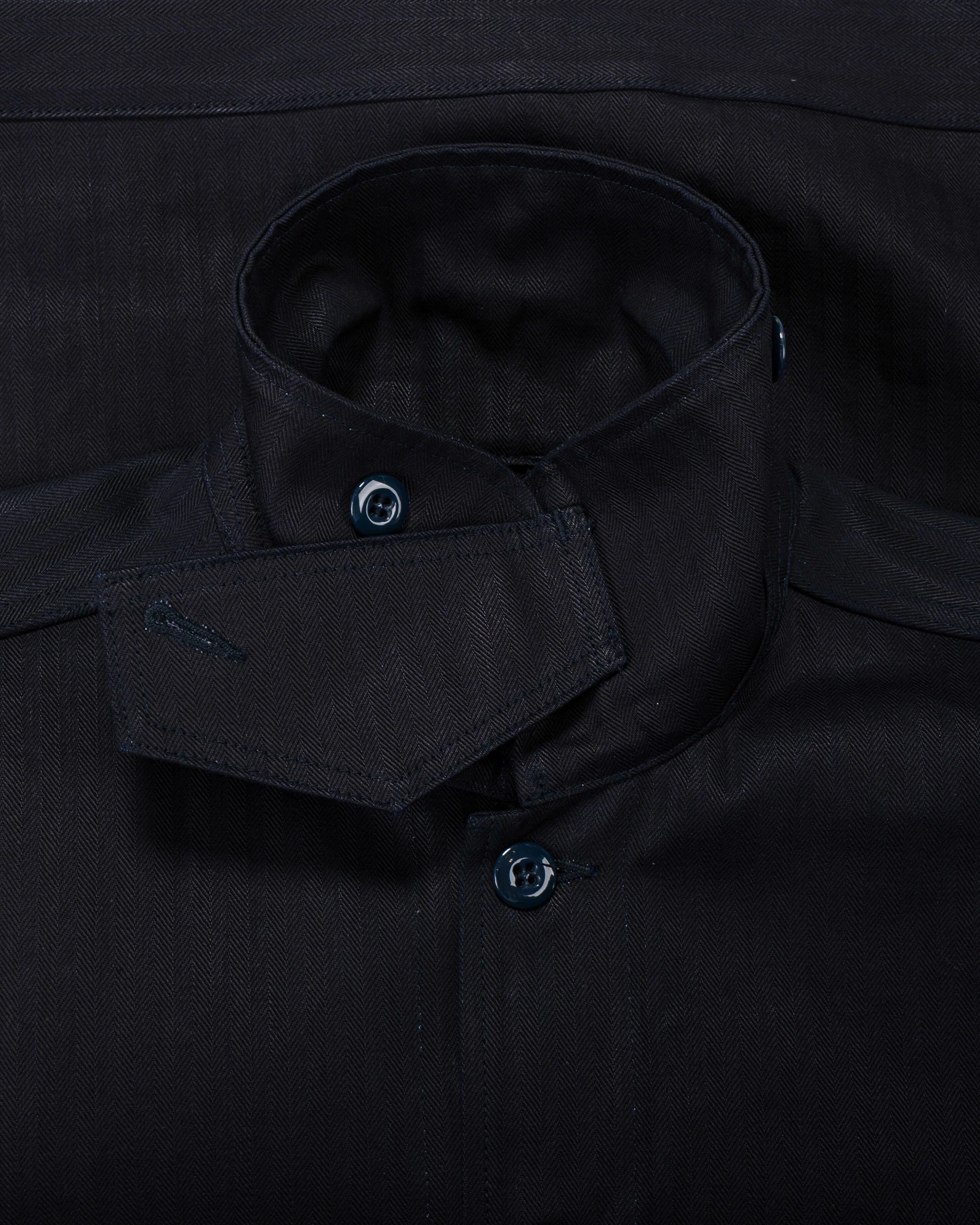 Sassafras Overgrown Trug Jacket Herringbone Twill Indigo/Black - Image 5