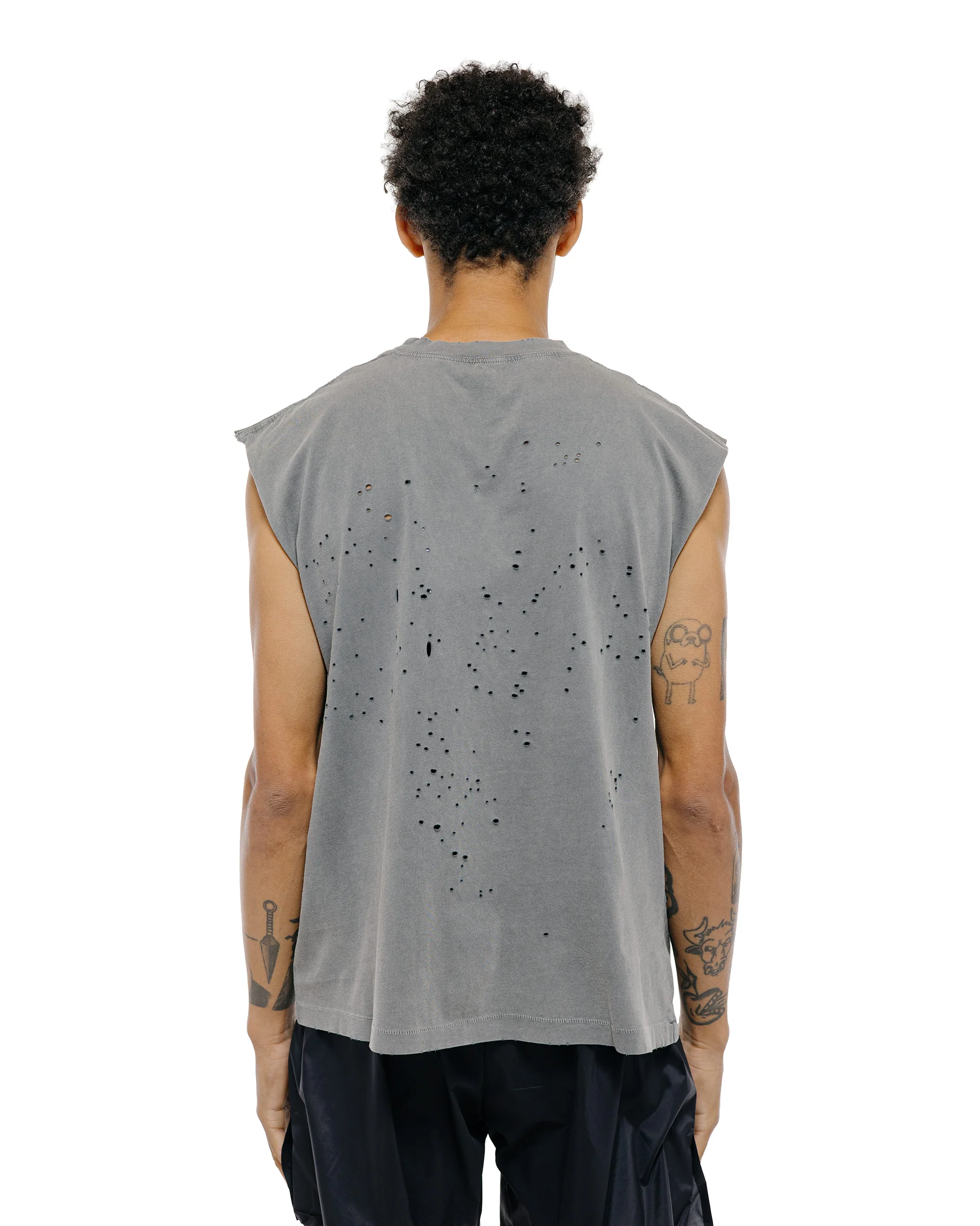 SATISFY MothTech Muscle Tee Faded Black - Image 4