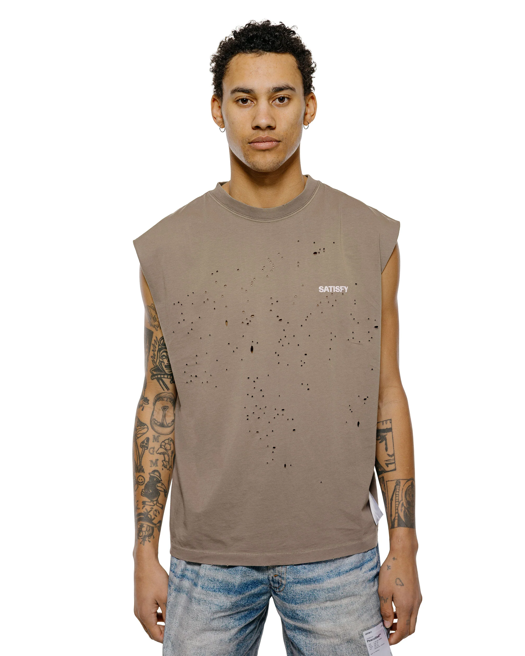 SATISFY MothTech Muscle Tee Sun Bleached Falcon SAB - Image 2