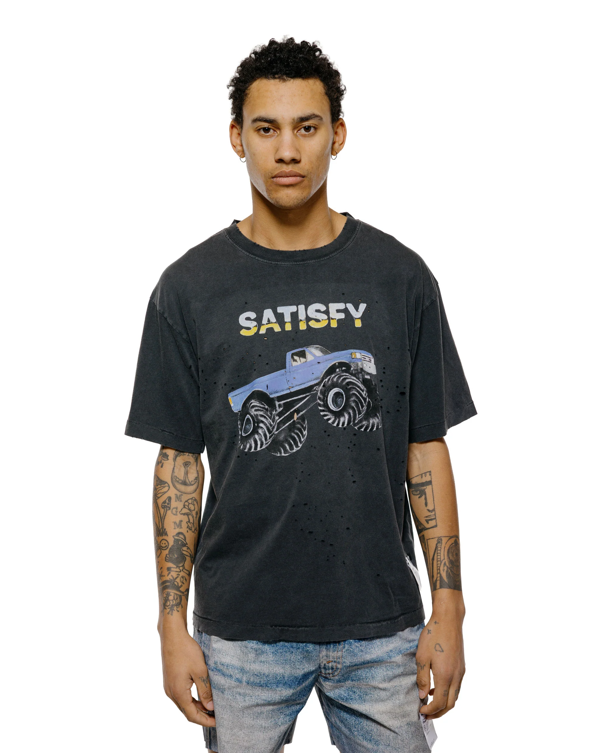 SATISFY MothTech T-Shirt Aged Black EST5 - Image 2