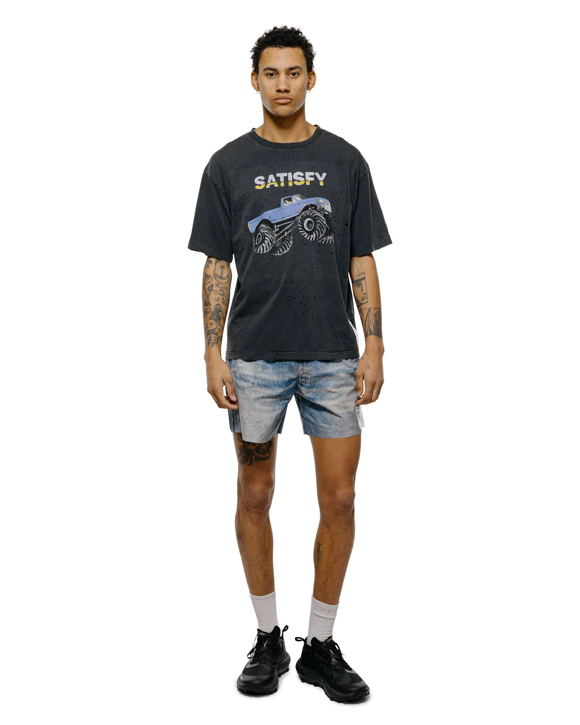 SATISFY MothTech T-Shirt Aged Black EST5 - Image 4