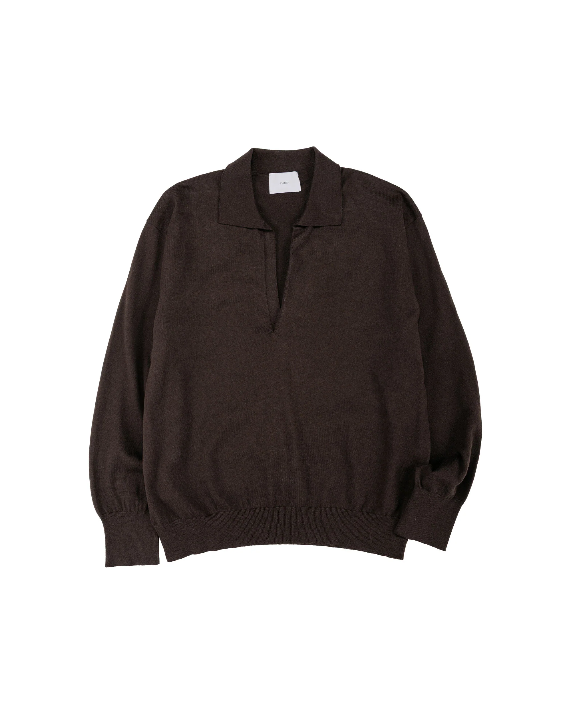ssstein Organic Cotton Knit Skipper LS Dark Brown