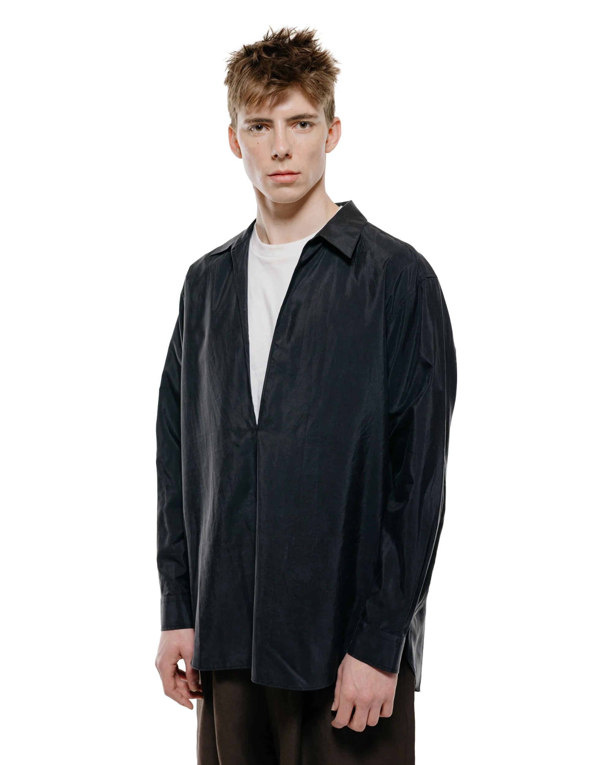 ssstein Silk Nylon Skipper Shirt Black - Image 2