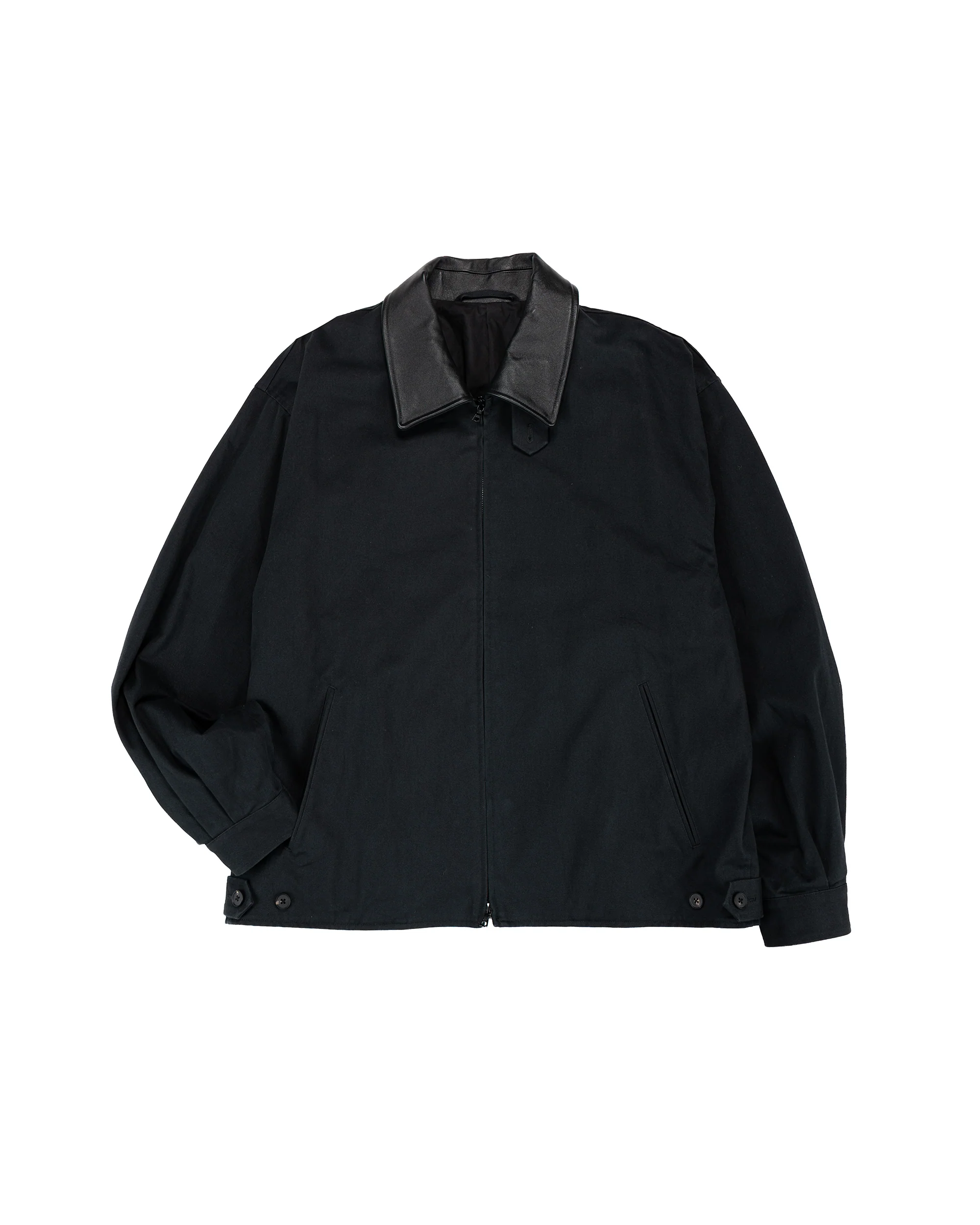 ssstein Sulfur Dyed Brushed Chino Zip Jacket Black