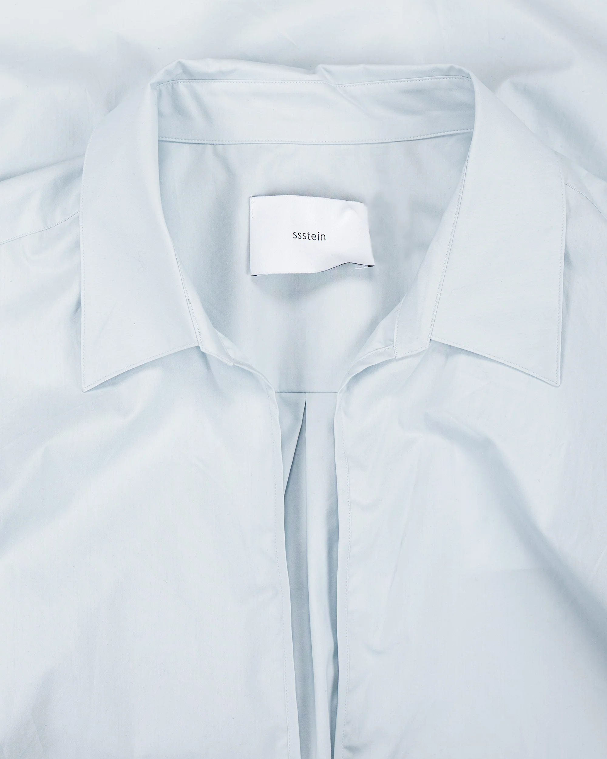 ssstein Suvin Cotton Oversized Skipper Shirt Off Blue - Image 5