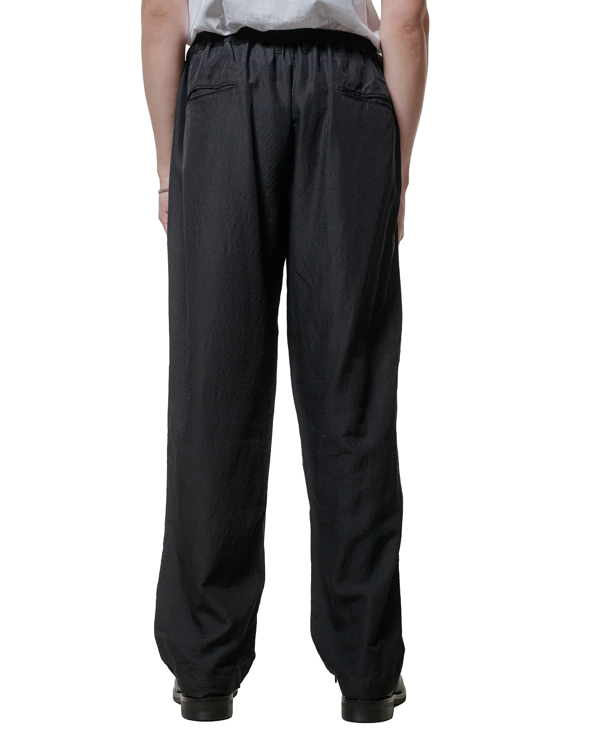 ssstein Wool/Silk Wide Easy Trousers Black - Image 3