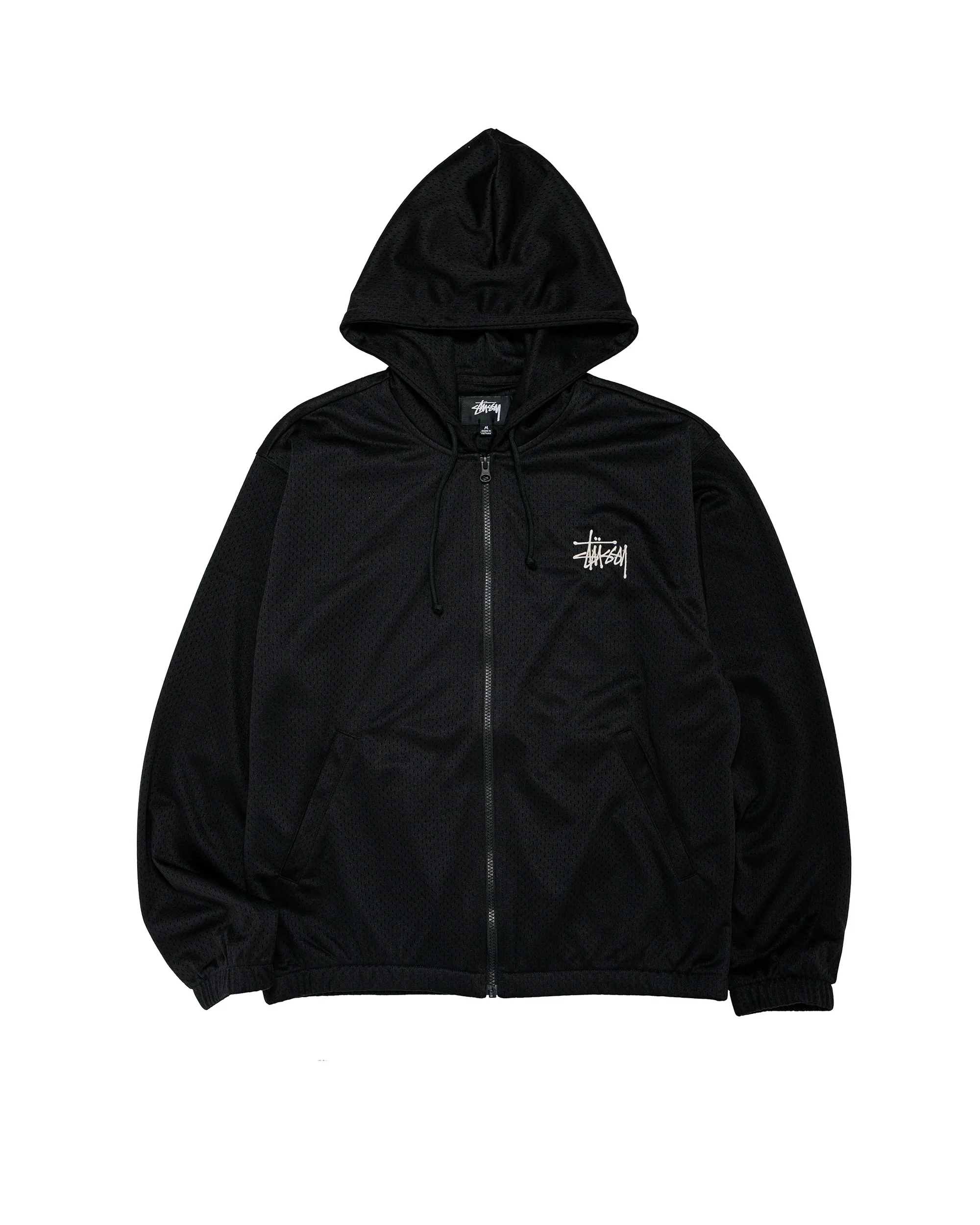 Stüssy Athletic Mesh Zip Hood Black
