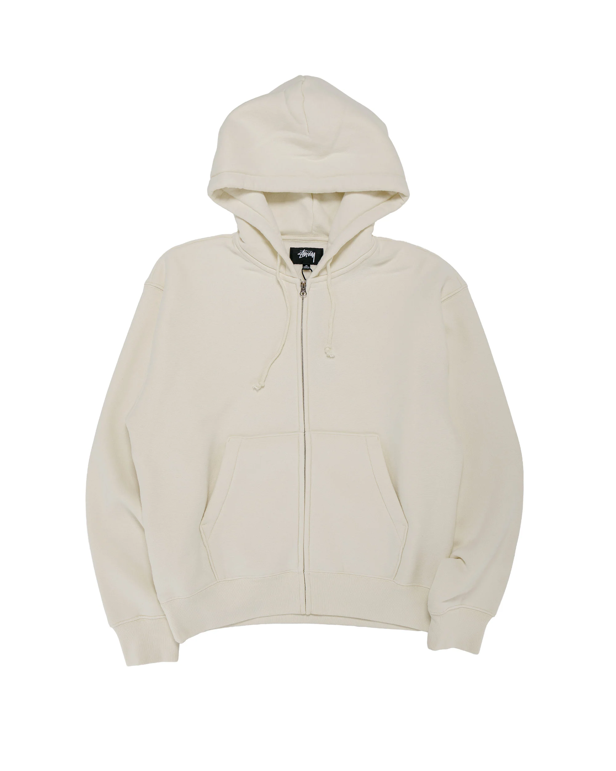 Stüssy Cursive Applique Zip Hoodie Natural