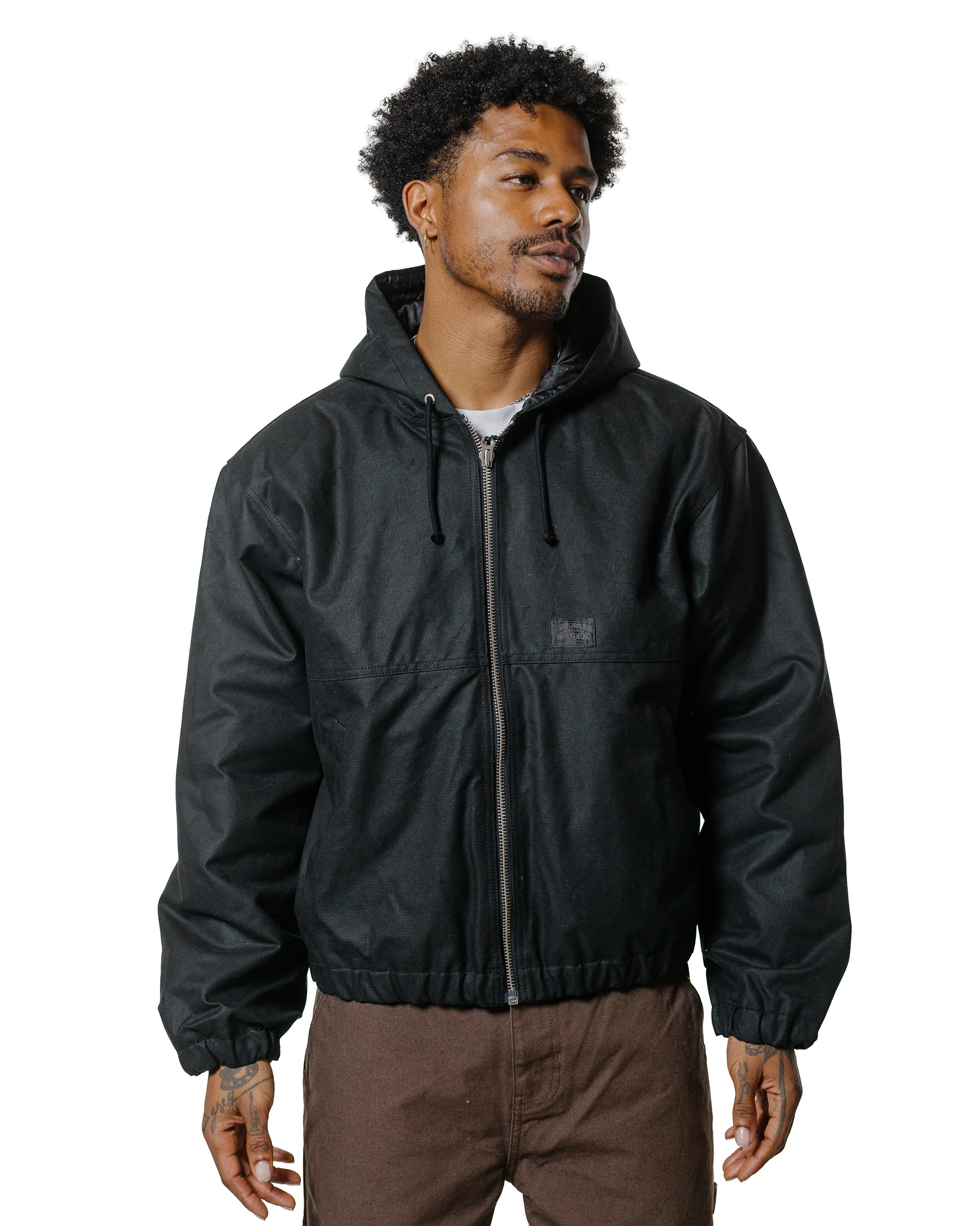 Stüssy Work Jacket Waxed Cotton Black - Image 2