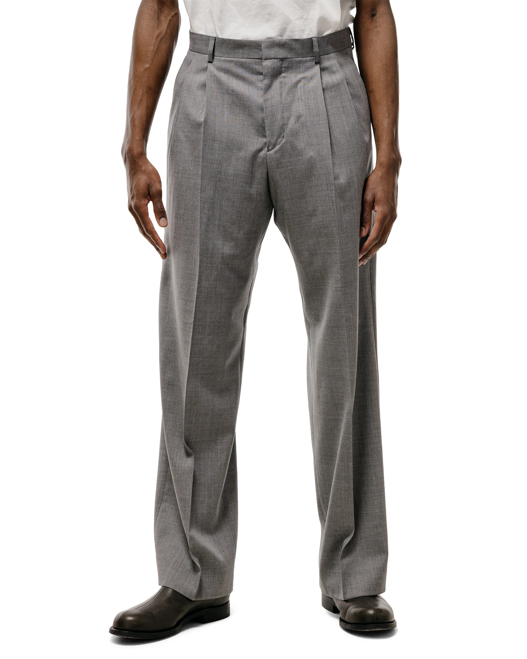 Sunflower Wide Pleated Trouser 820 Grey Melange - Image 2