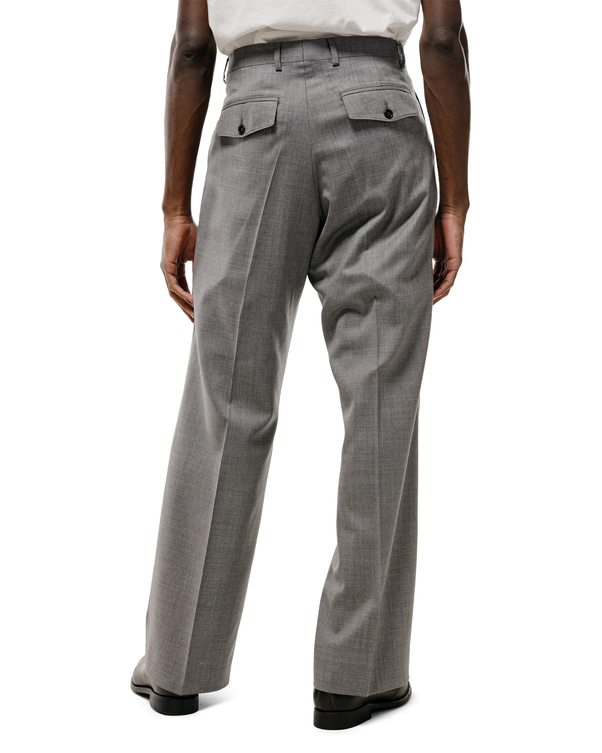 Sunflower Wide Pleated Trouser 820 Grey Melange - Image 4
