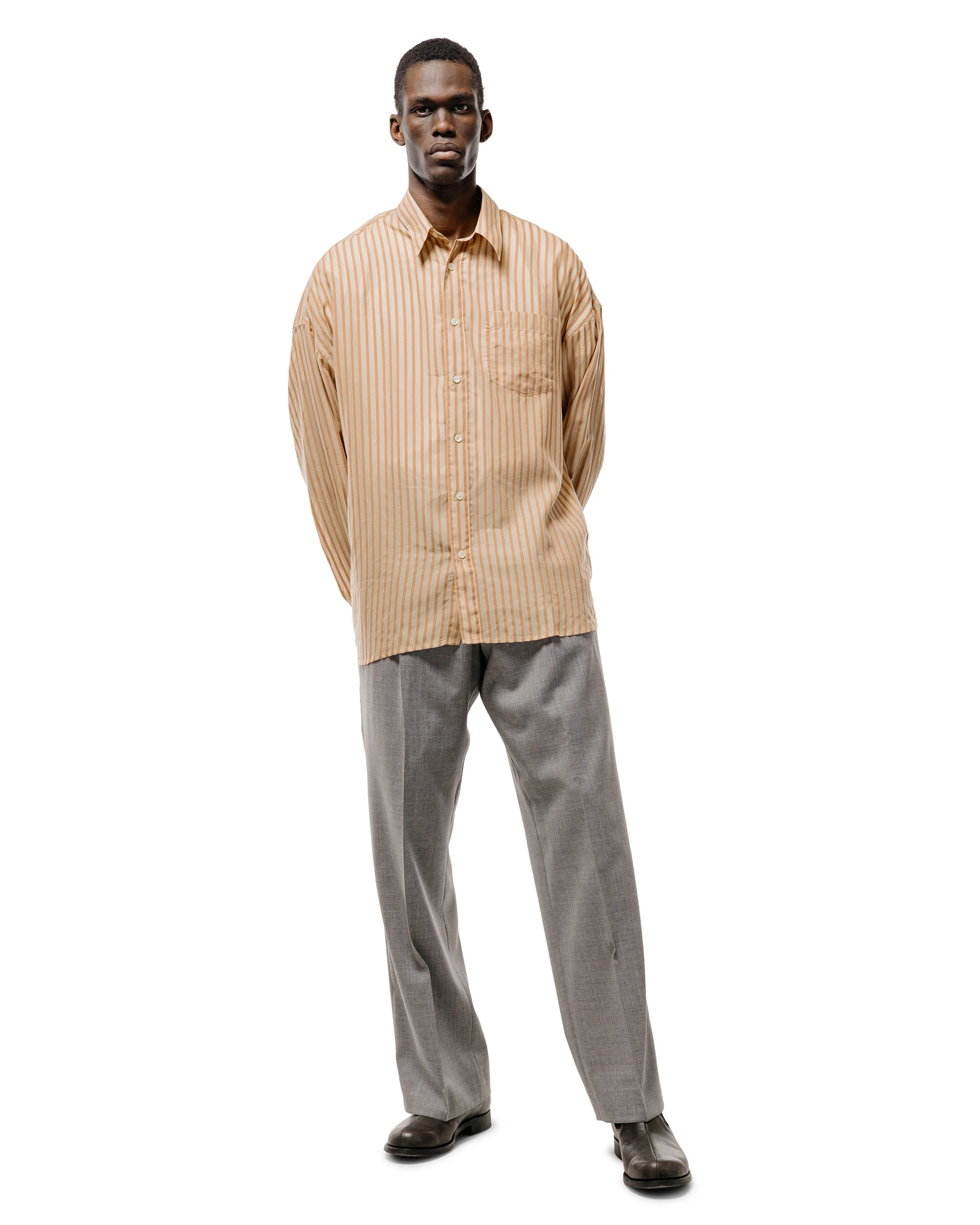 Sunflower Wide Pleated Trouser 820 Grey Melange - Image 5