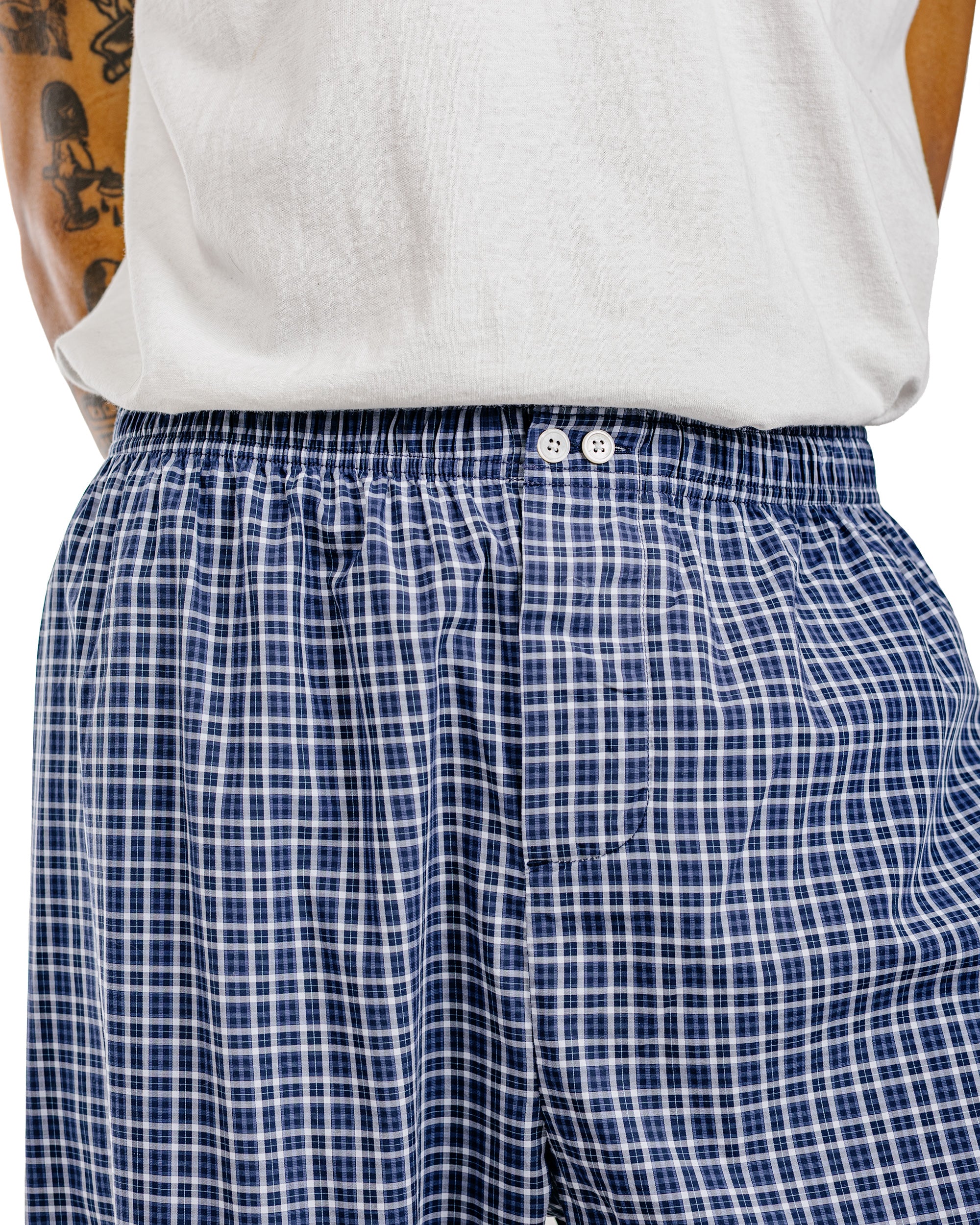 Tekla Fine Twill Pyjama Pants Lanegan Checks - Image 3