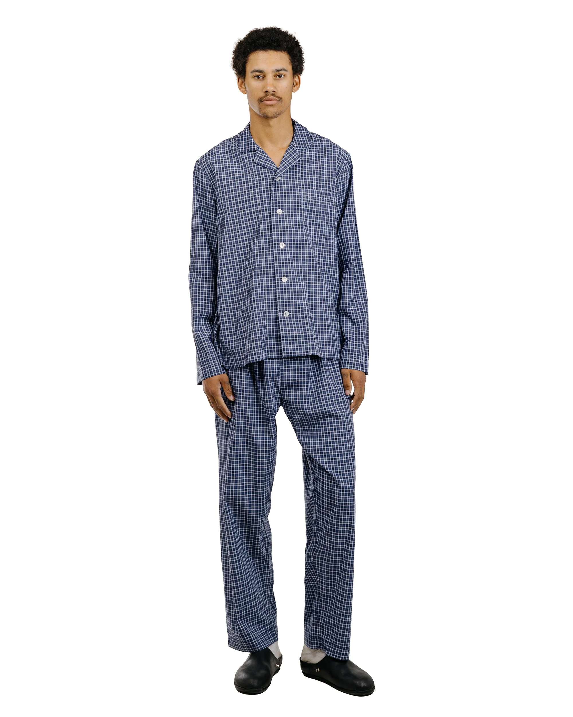 Tekla Fine Twill Pyjama Pants Lanegan Checks - Image 5