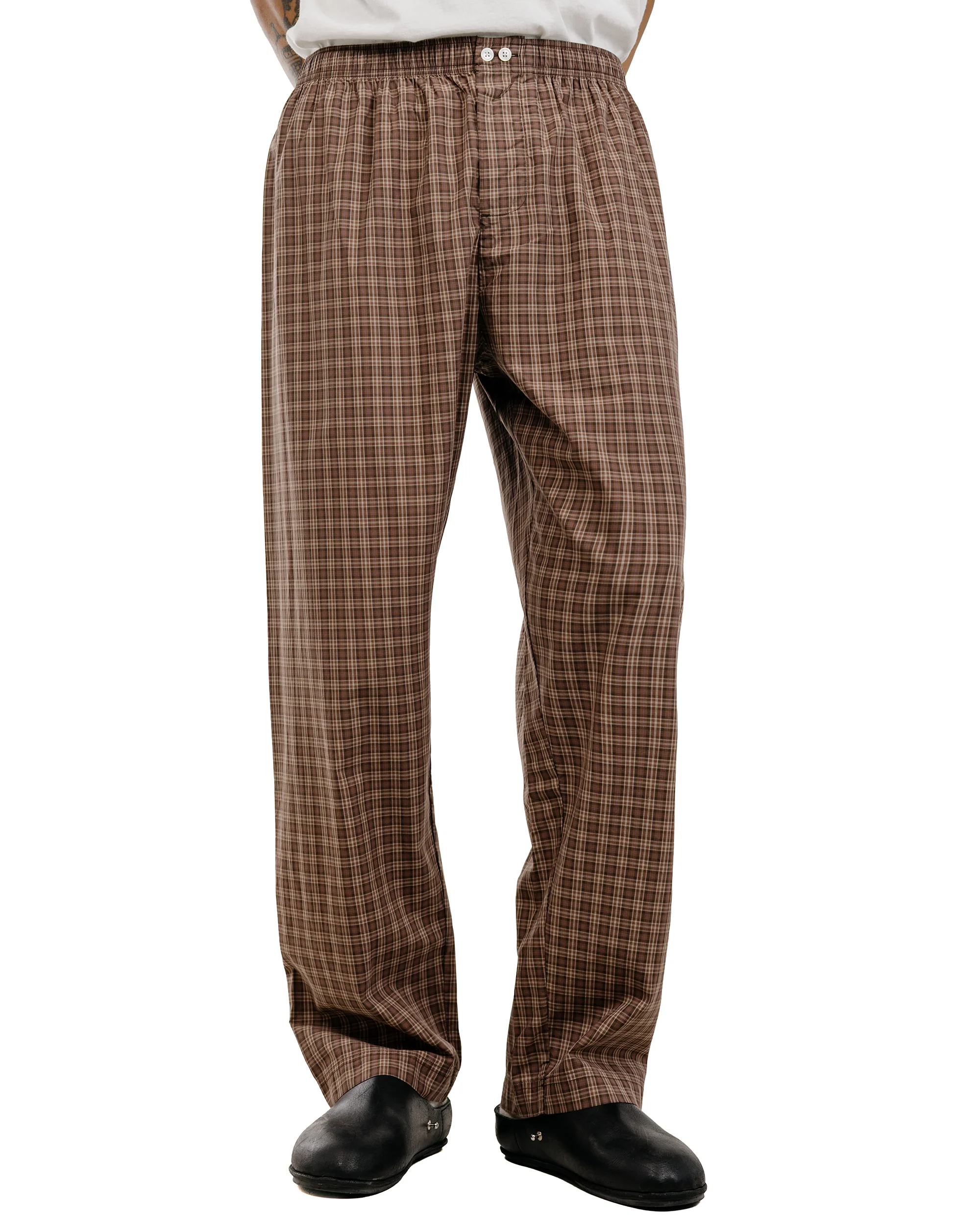 Tekla Fine Twill Pyjama Pants Serra Checks - Image 2