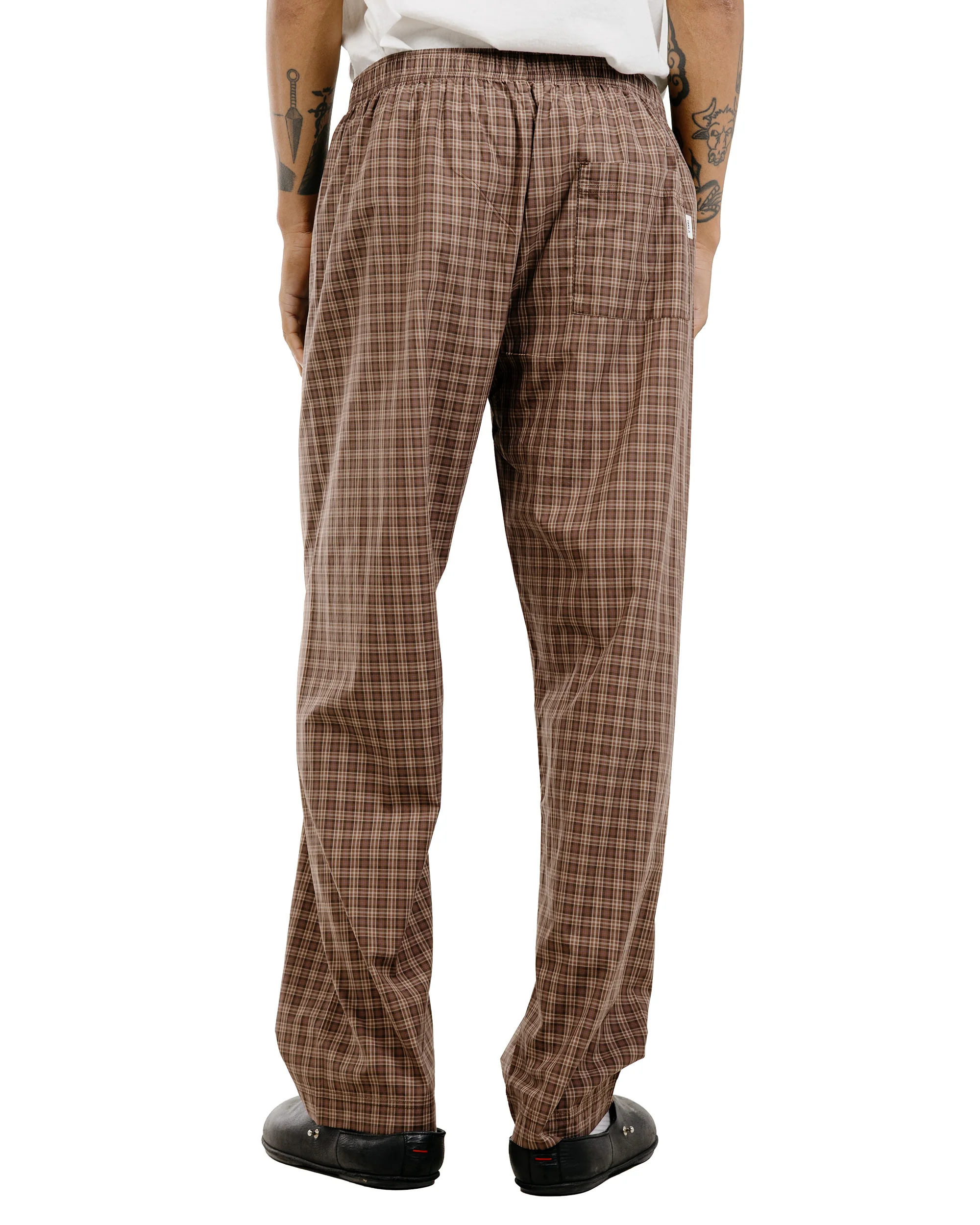 Tekla Fine Twill Pyjama Pants Serra Checks - Image 4