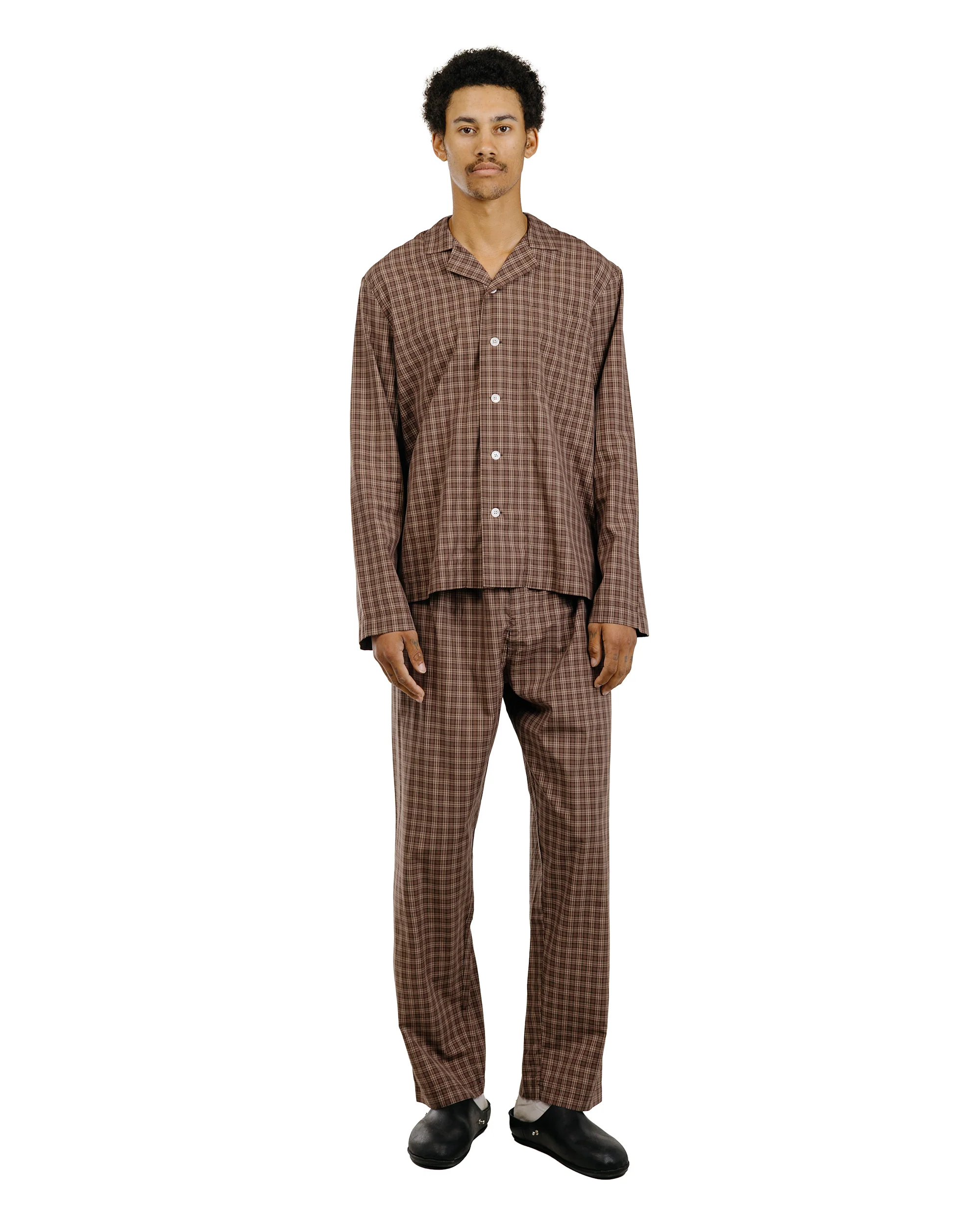 Tekla Fine Twill Pyjama Pants Serra Checks - Image 5