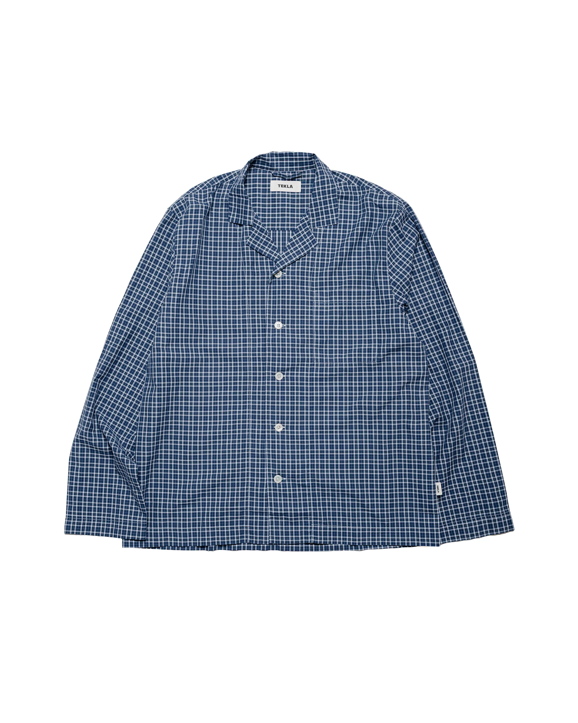 Tekla Fine Twill Pyjama Shirt Lanegan Checks