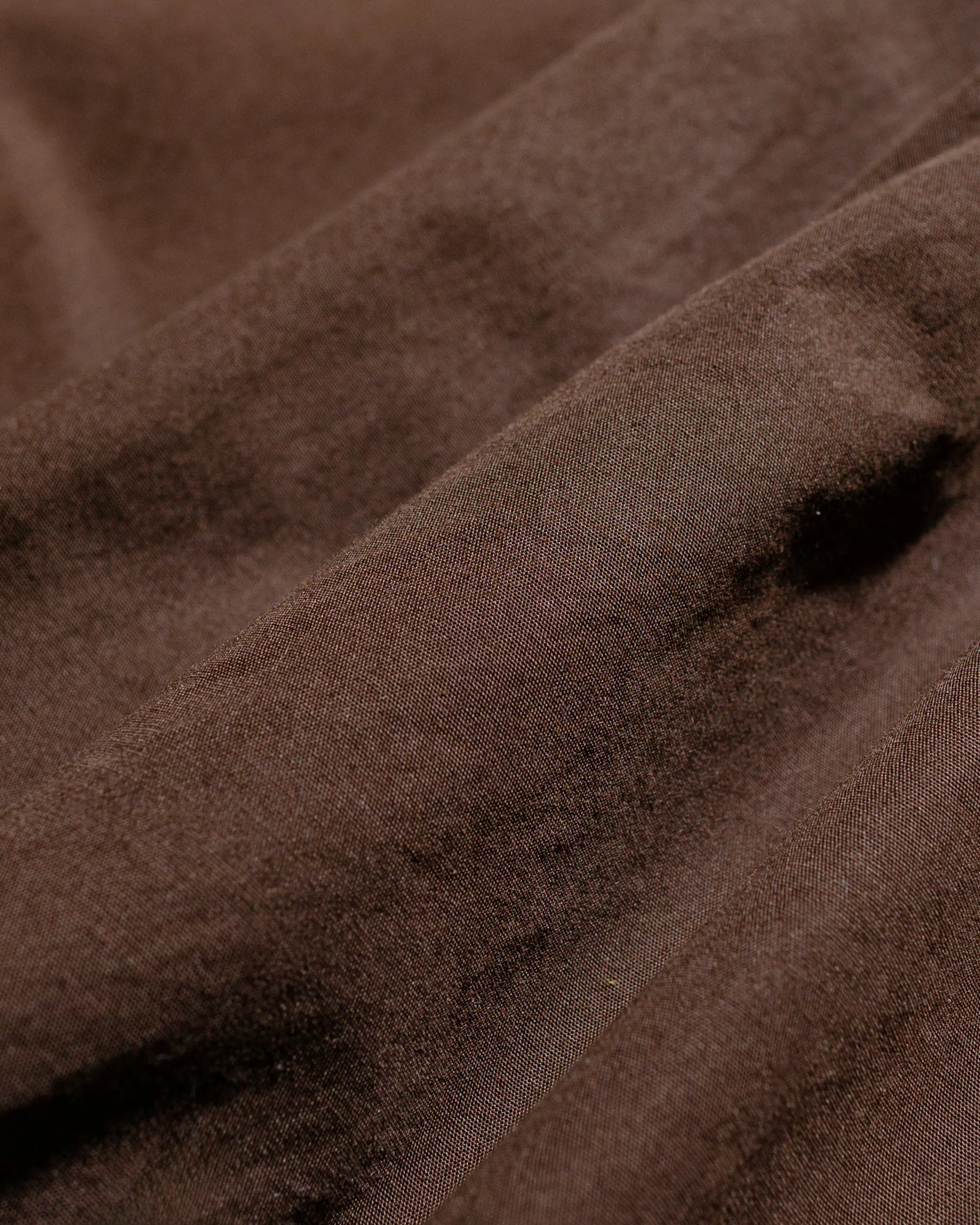 Tekla Poplin Pyjama Shirt Coffee - Image 6