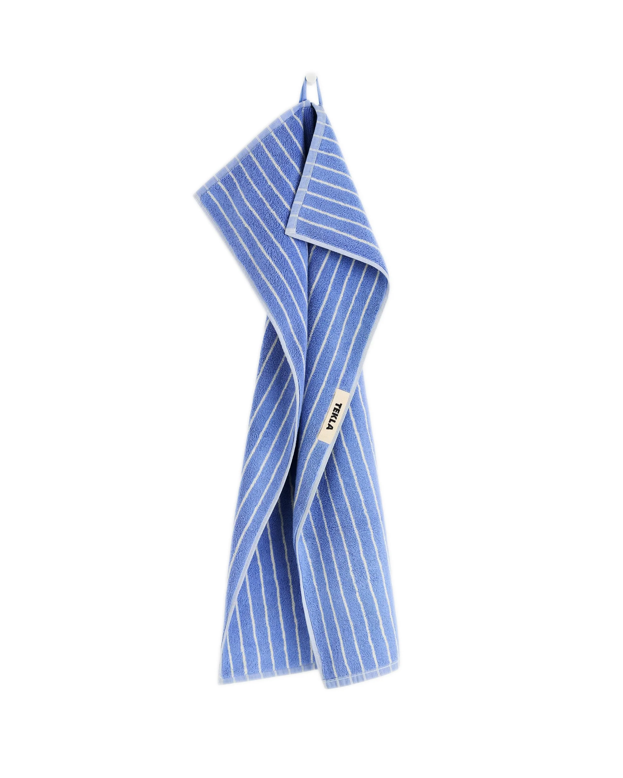 Tekla Terry Bath Towel Clear Blue Stripes - Image 3