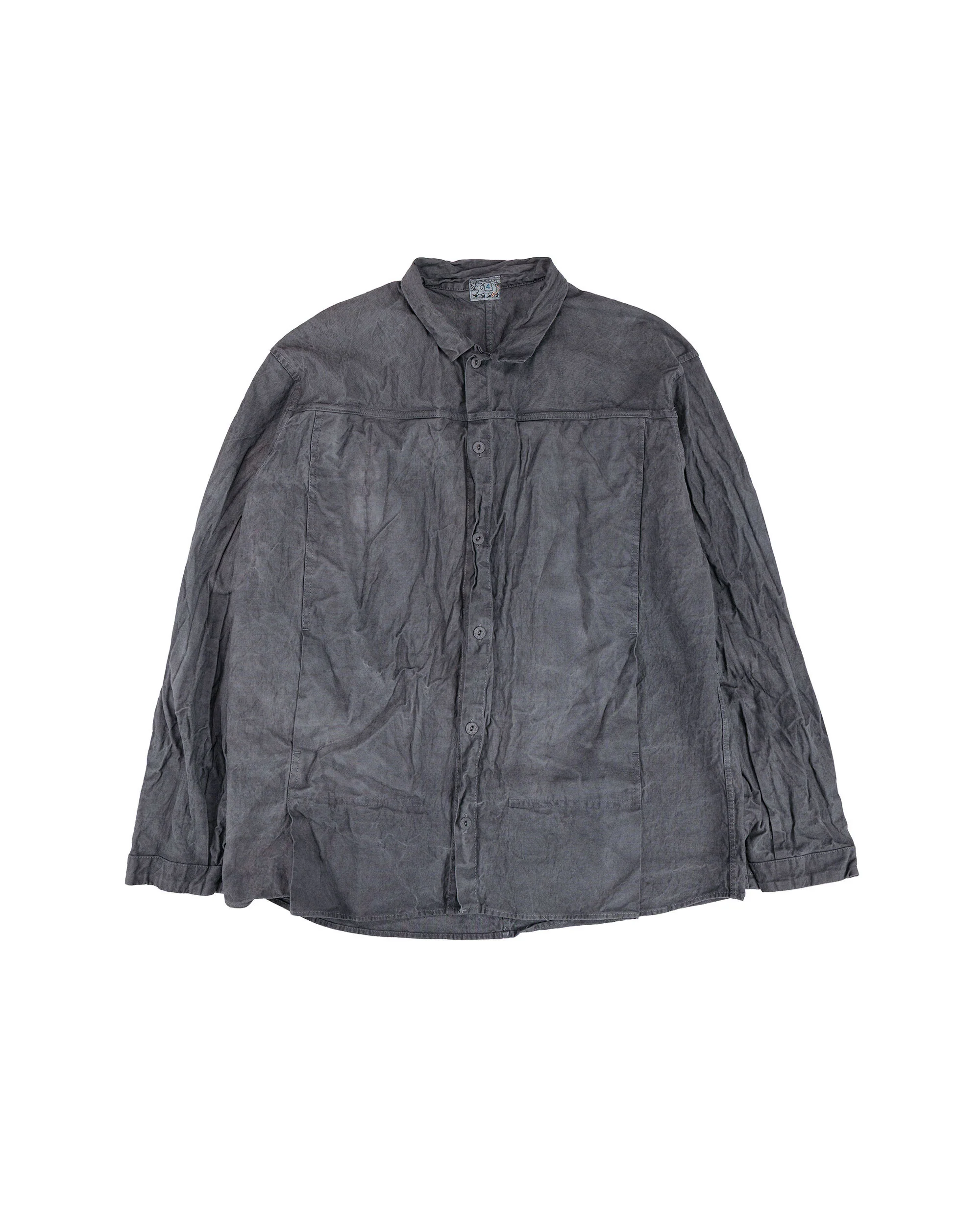 Tender Type 401 Pleat Pocket Shirt Cotton Drop Cloth Grey Logwood