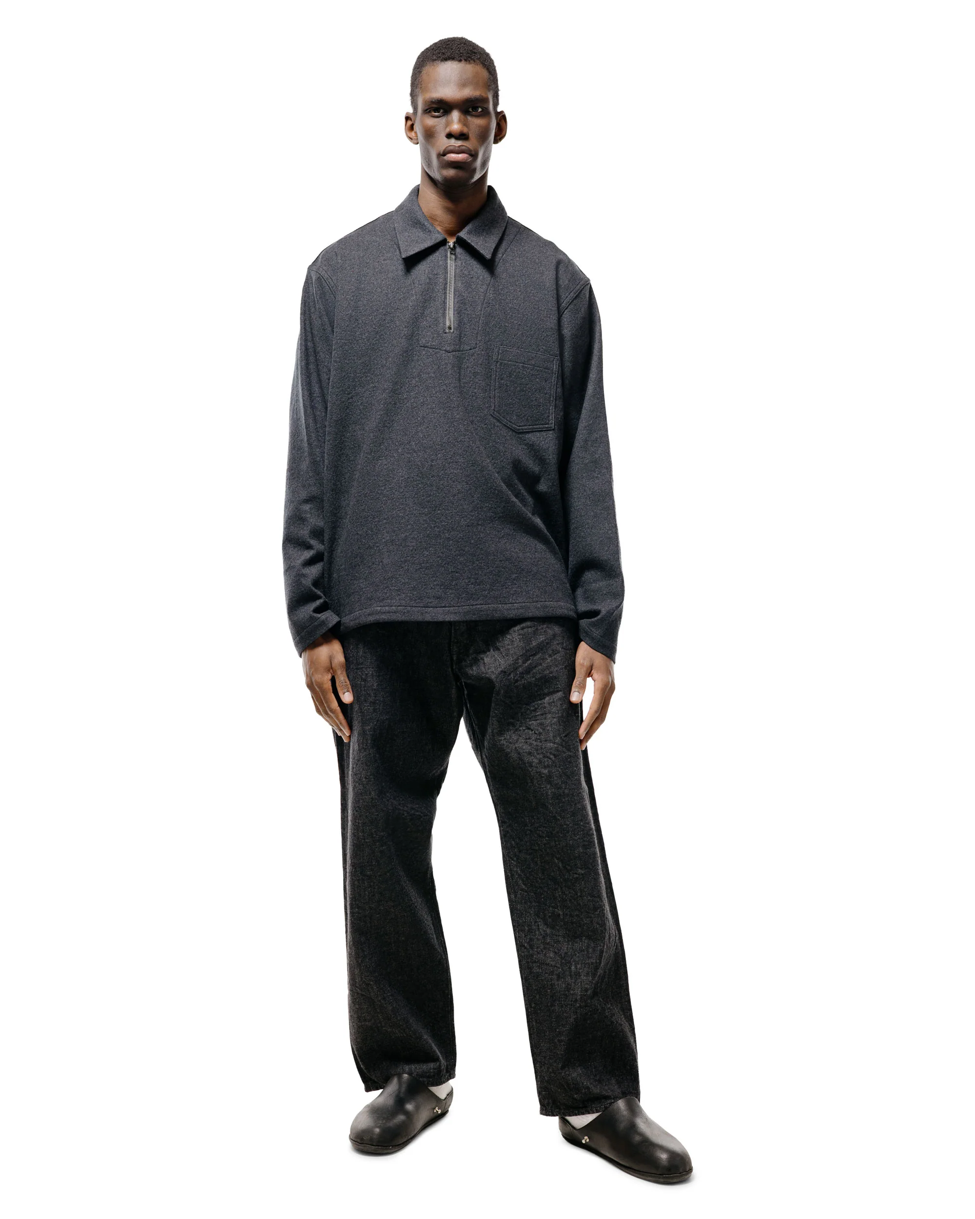 The Corona Utility CP005 W05 Five Pocket 13.5oz Selvedge Denim Black - Image 5