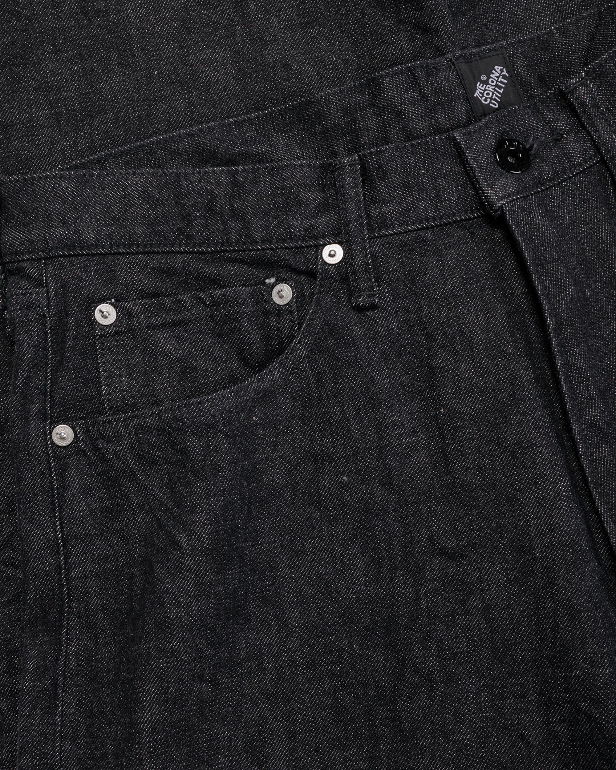 The Corona Utility CP005 W05 Five Pocket 13.5oz Selvedge Denim Black - Image 6