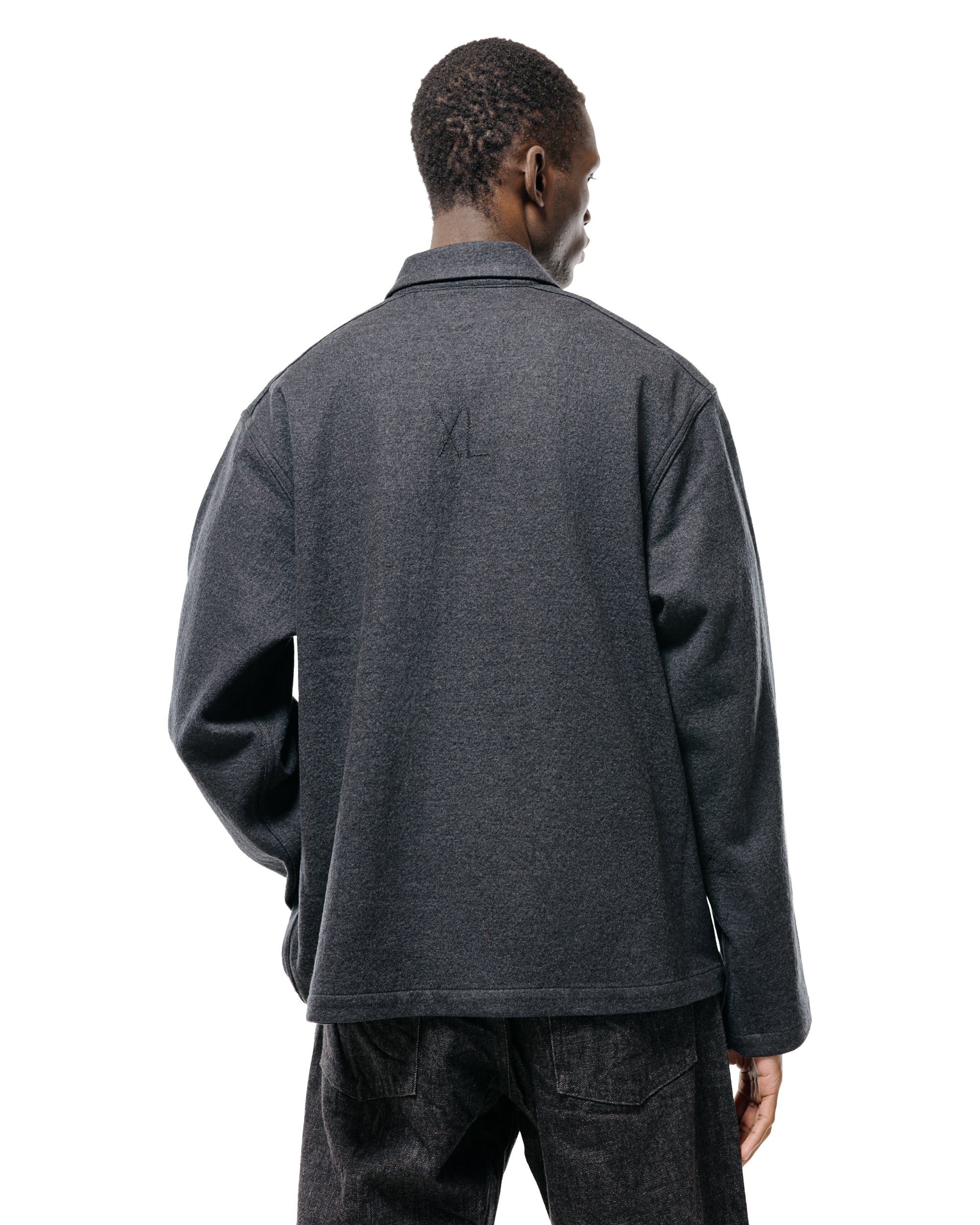 The Corona Utility CSJ006 Half Zip Sailor Jacket Charcoal - Image 4