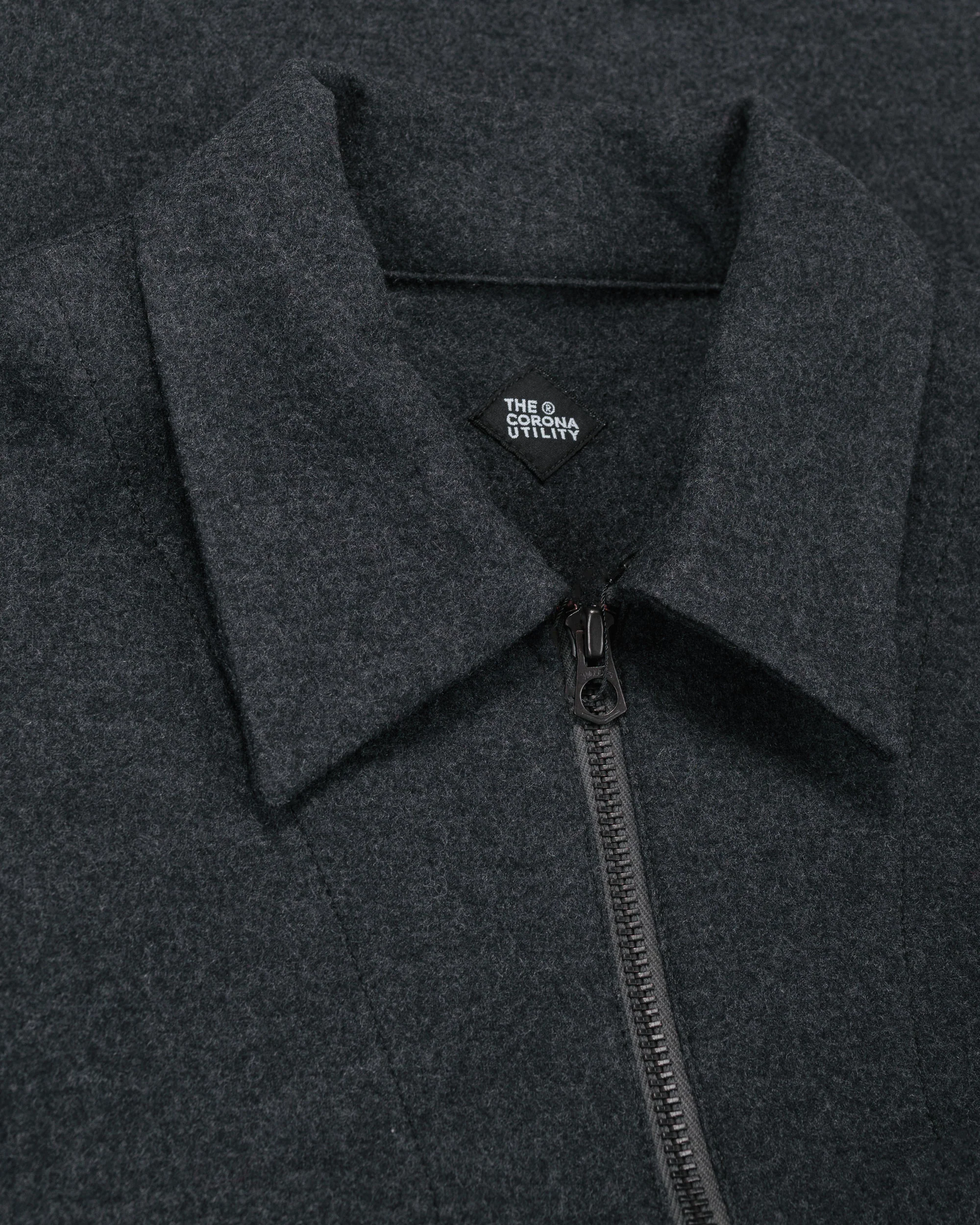 The Corona Utility CSJ006 Half Zip Sailor Jacket Charcoal - Image 6