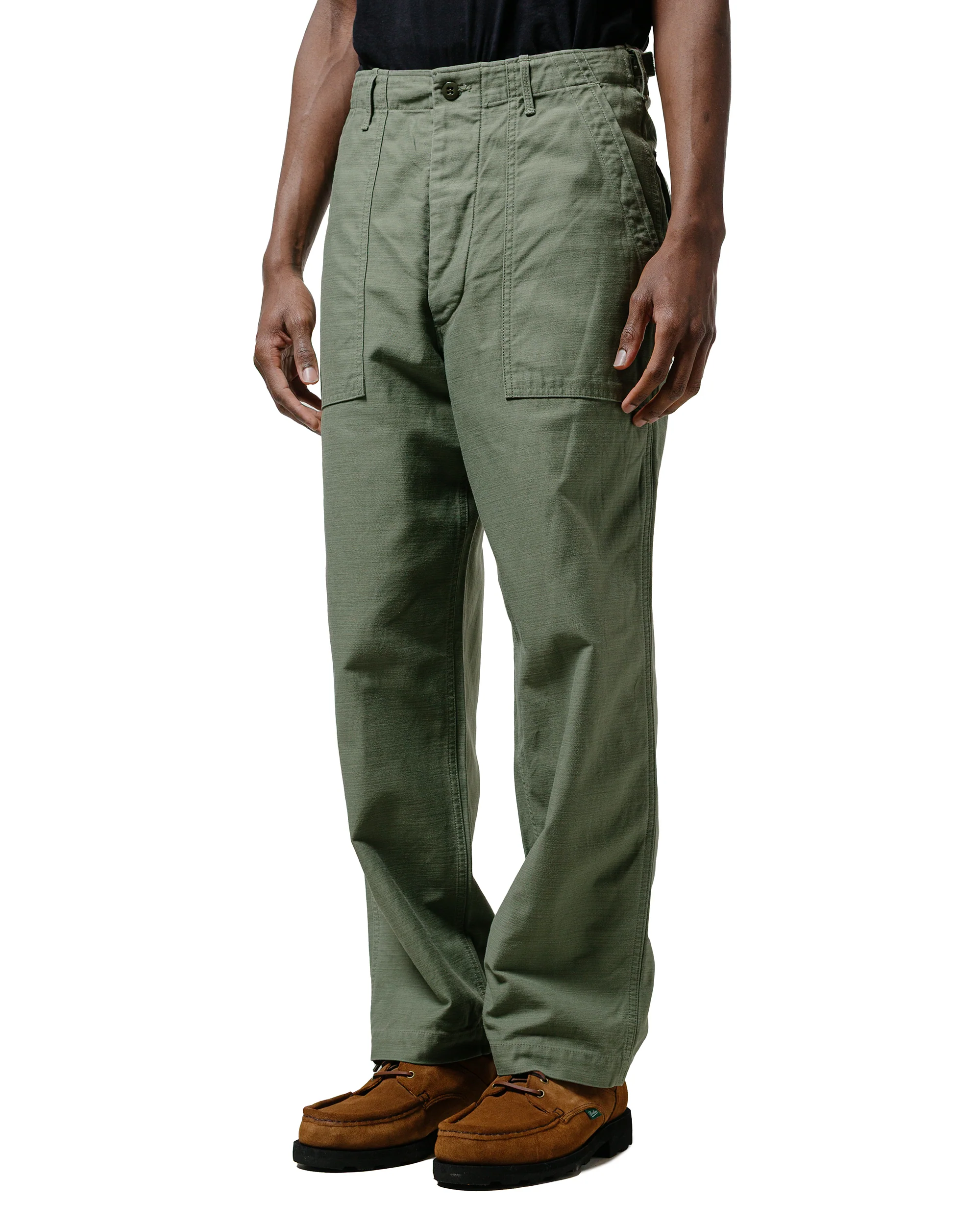 The Corona Utility FP001-02 'Utility Slacks' Military Back Sateen Light OG w/ Bio-Wash - Image 2
