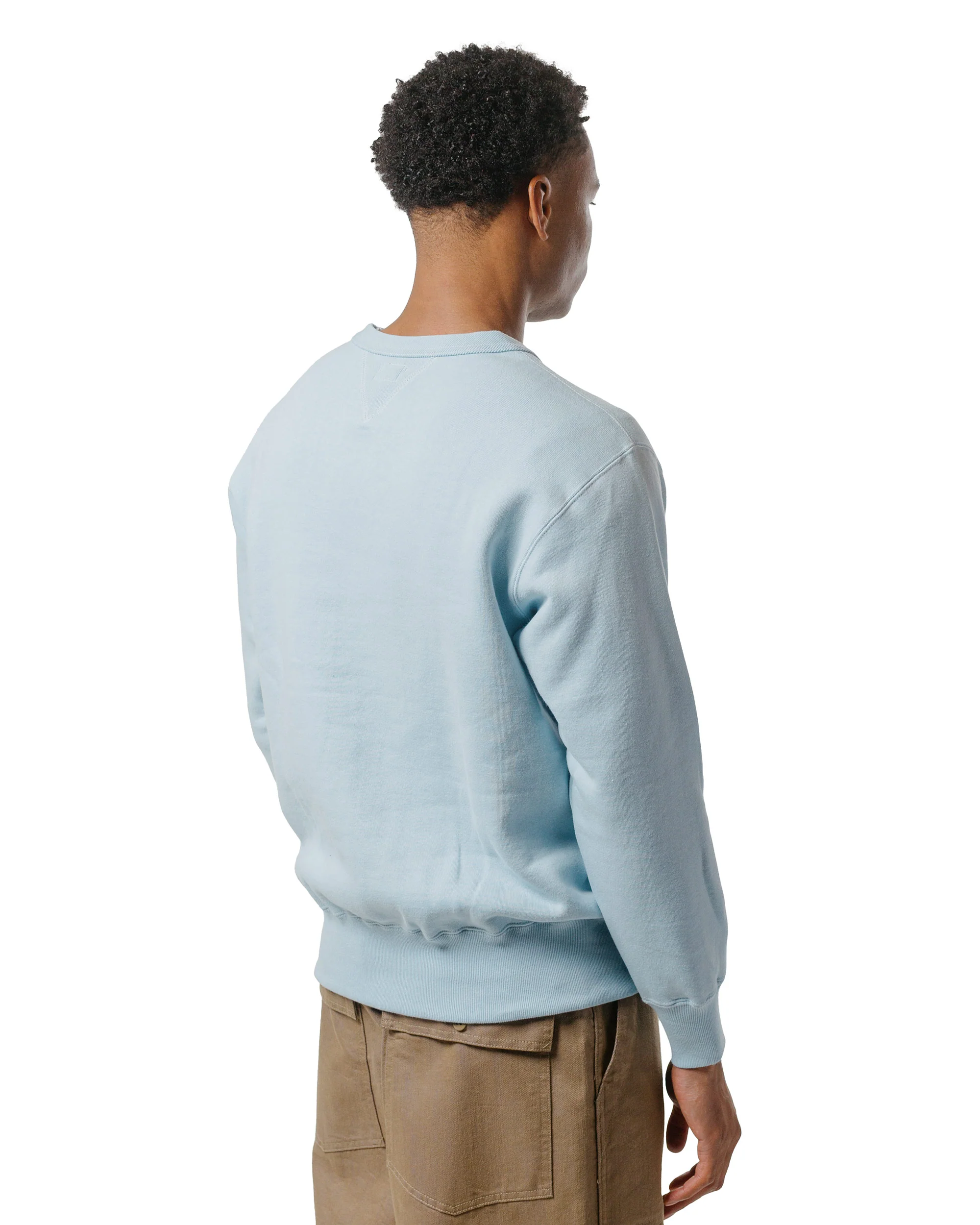 The Real McCoy’s MC24113 10 Oz. Loopwheel Crewneck Sweatshirt Saxe - Image 3