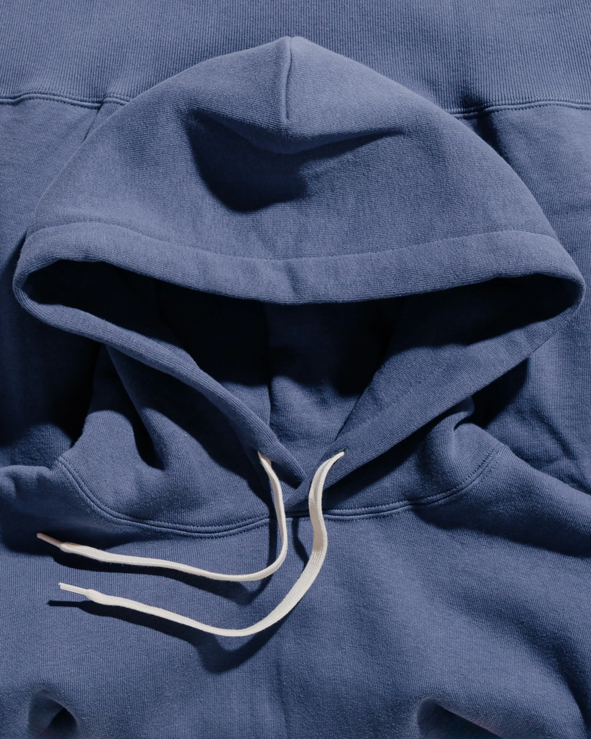 The Real McCoy’s MC24114 10 Oz. Loopwheel Hooded Sweatshirt MQ Navy - Image 2