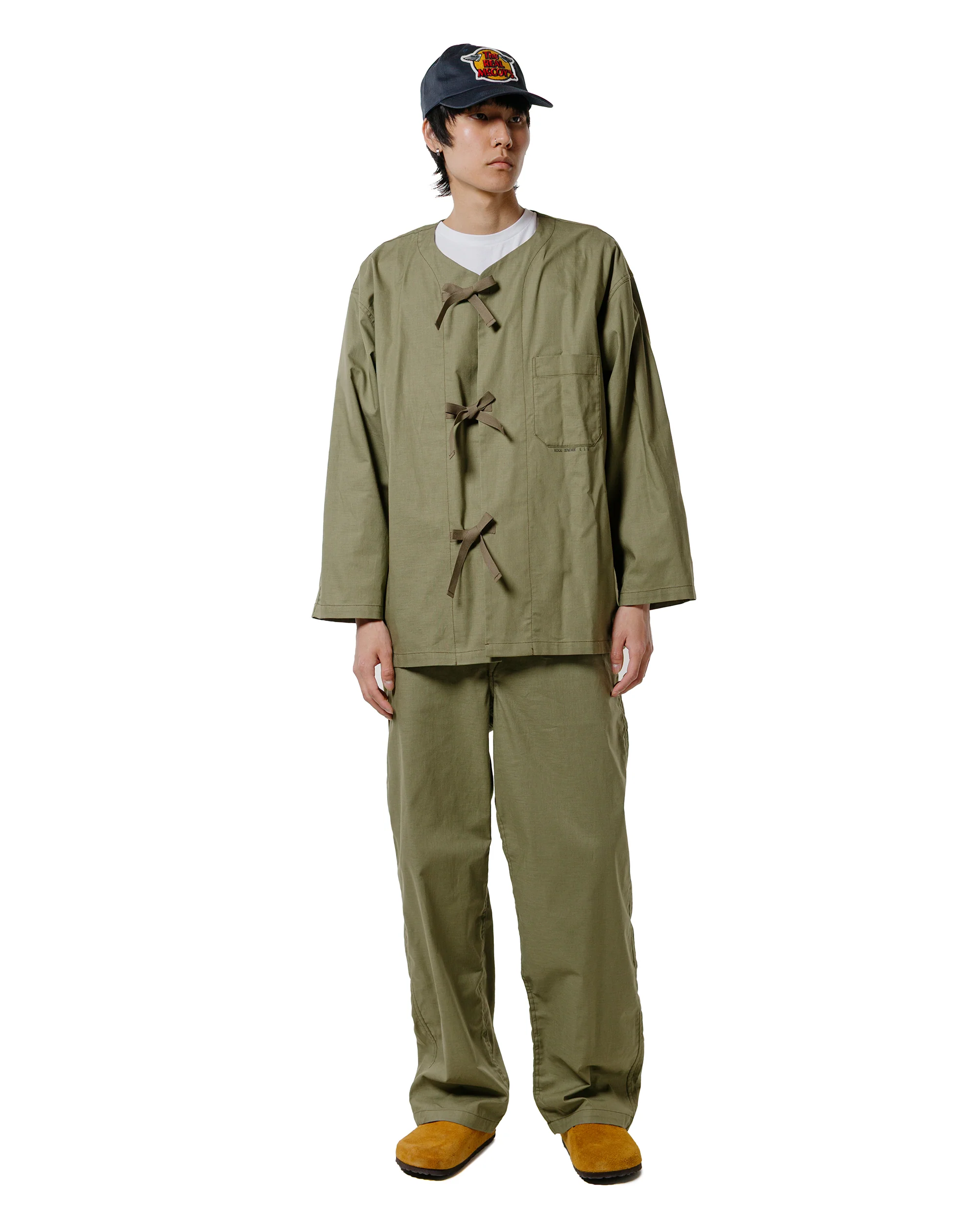 The Real McCoy’s MS25008 USN Medical Department Sleeping Shirt Olive - Image 3