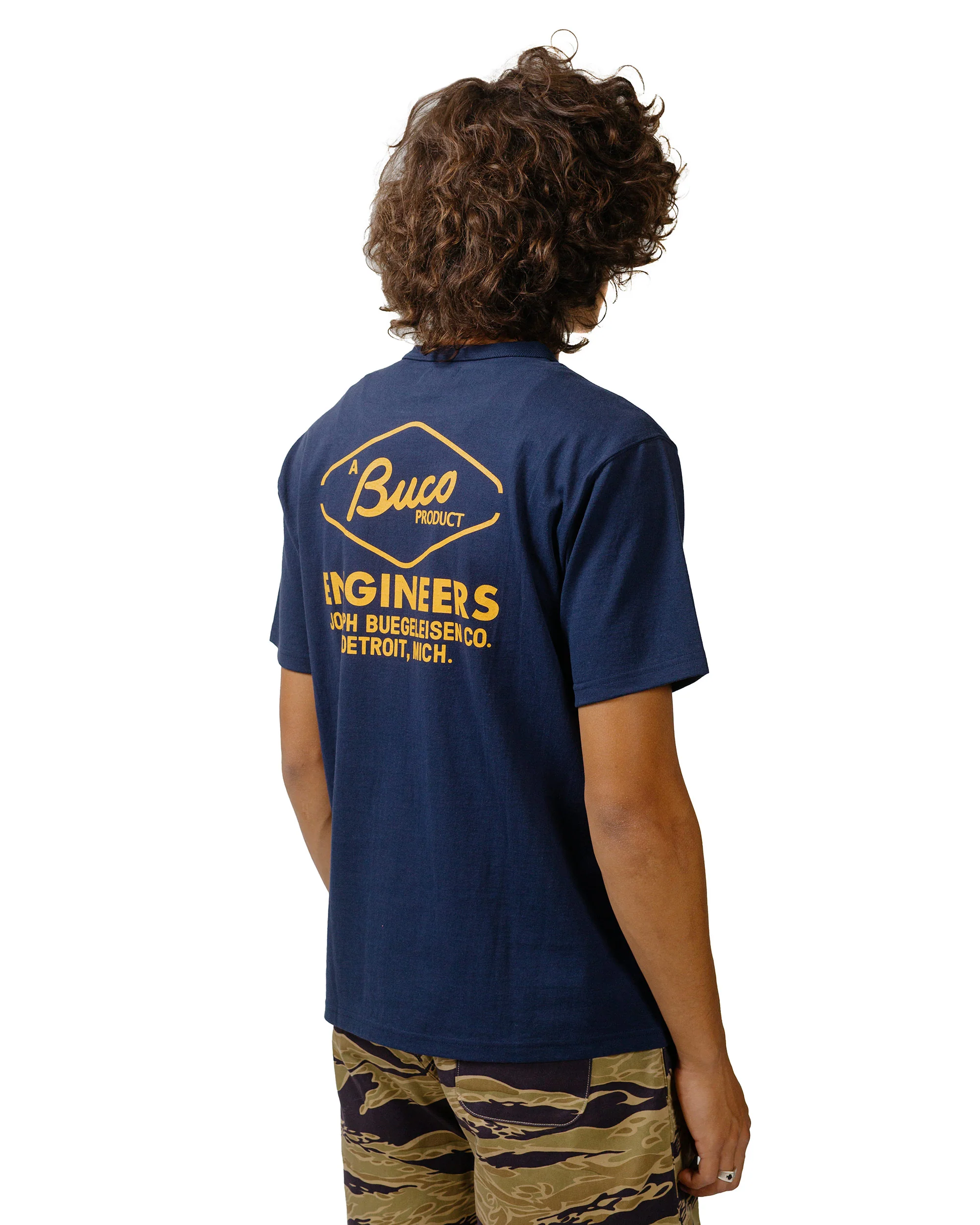 The Real McCoy's BC24003 Buco Tee / Engineers Navy - Image 3