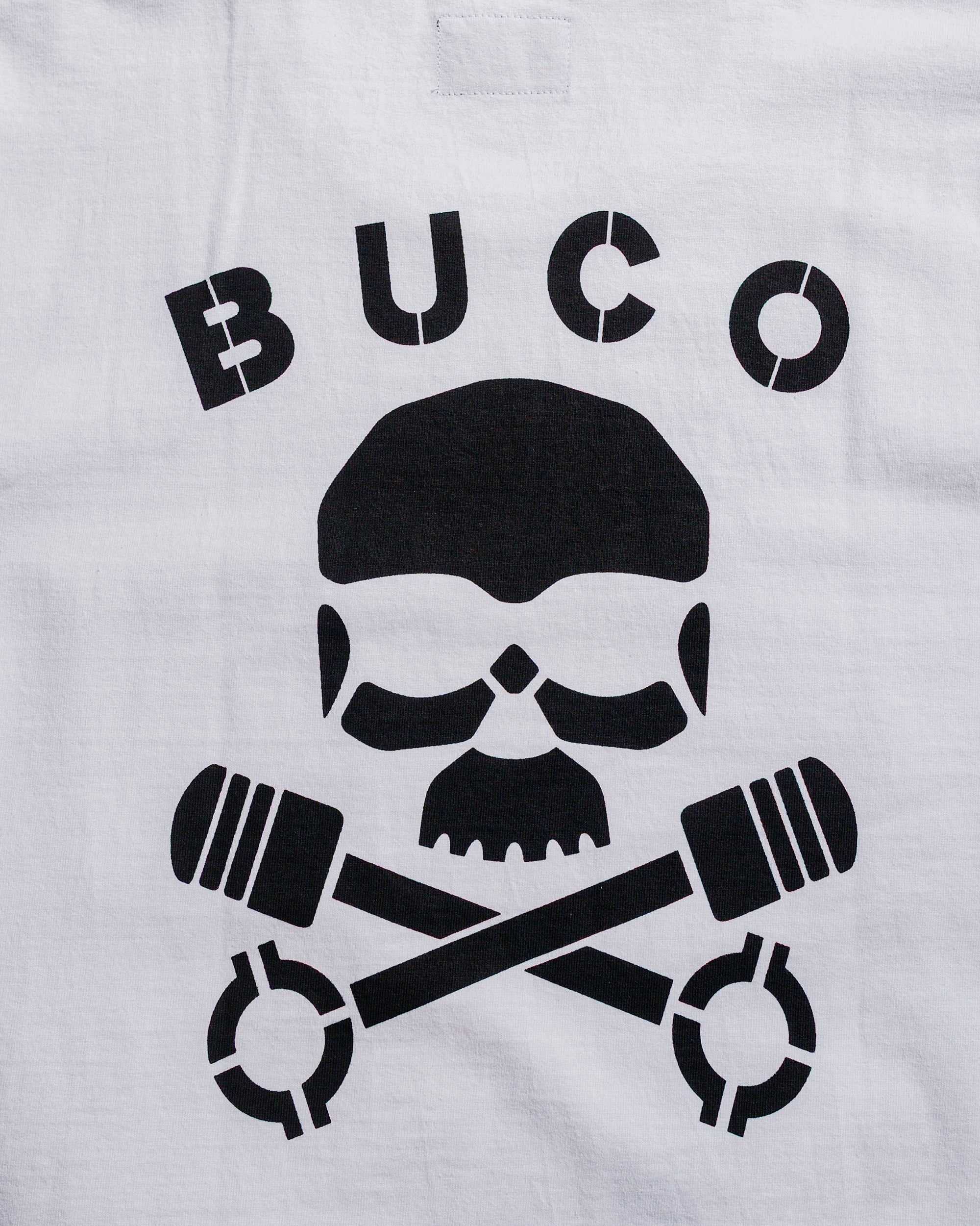 The Real McCoy's BC25003 Buco Tee / Skull Piston White - Image 4