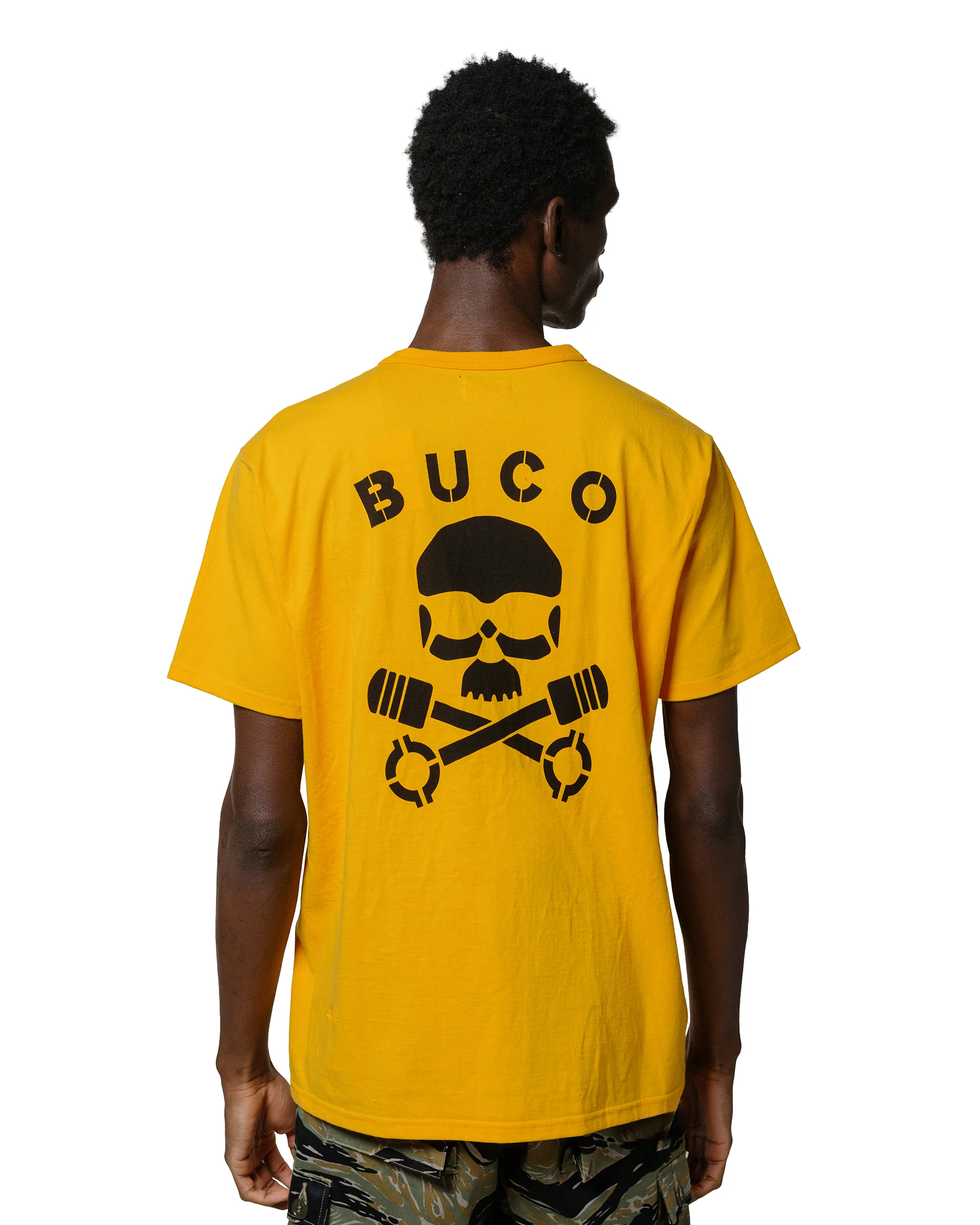 The Real McCoy's BC25003 Buco Tee / Skull Piston Yellow - Image 3
