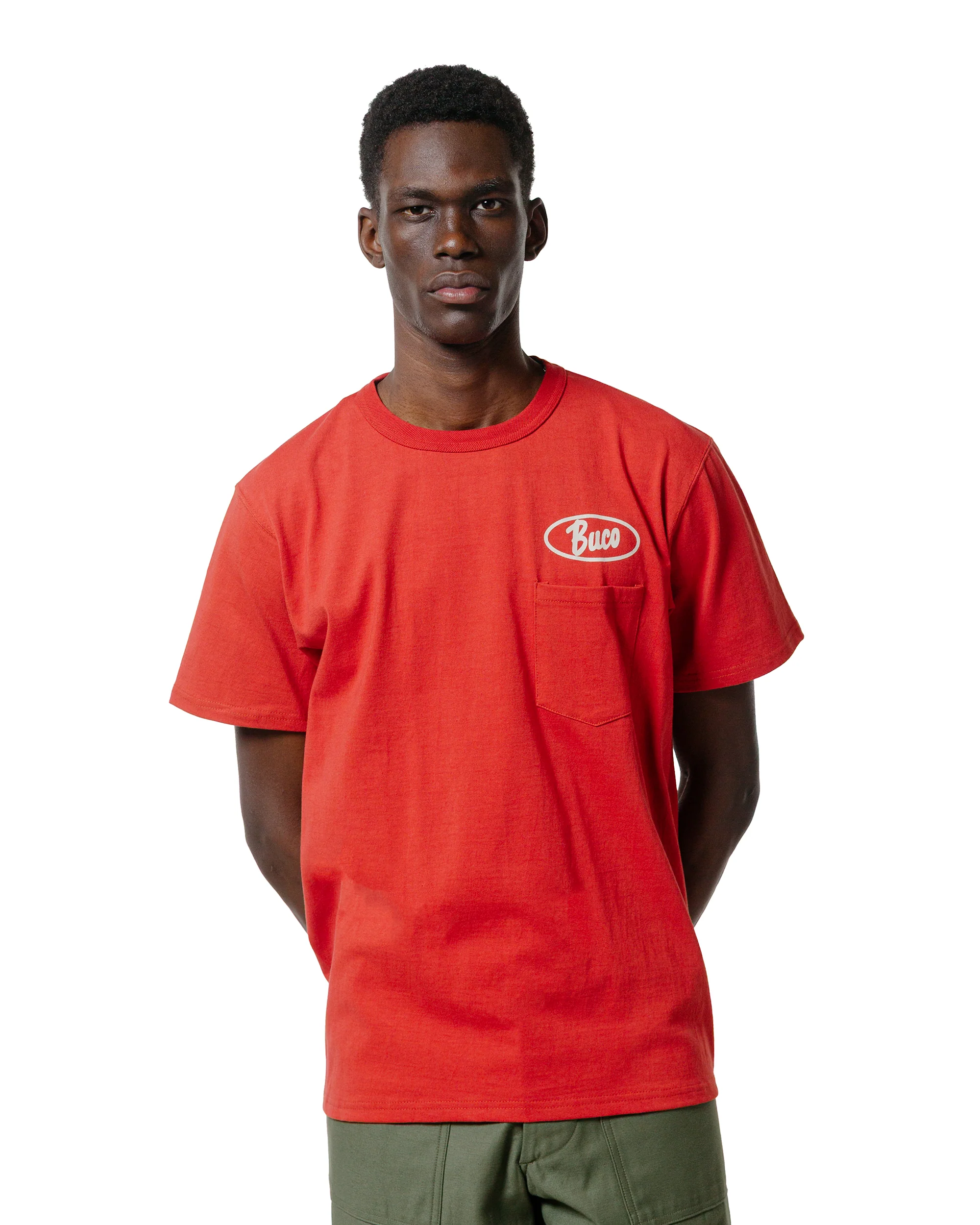 The Real McCoy's BC25005 Buco Tee / Enthusiast Cherry - Image 2