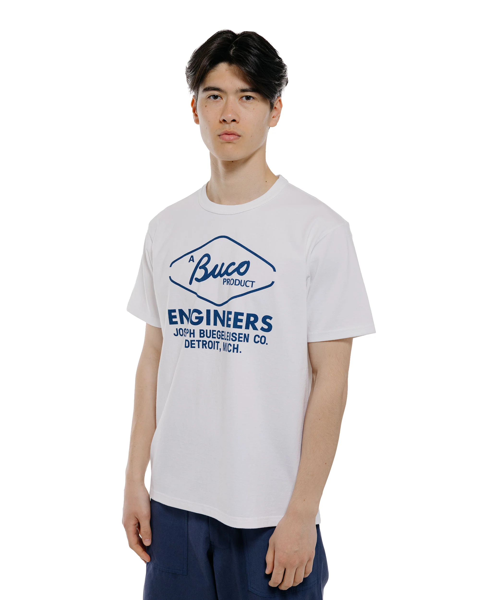 The Real McCoy's BC26001 Buco Tee / Buco Engineers White - Image 2